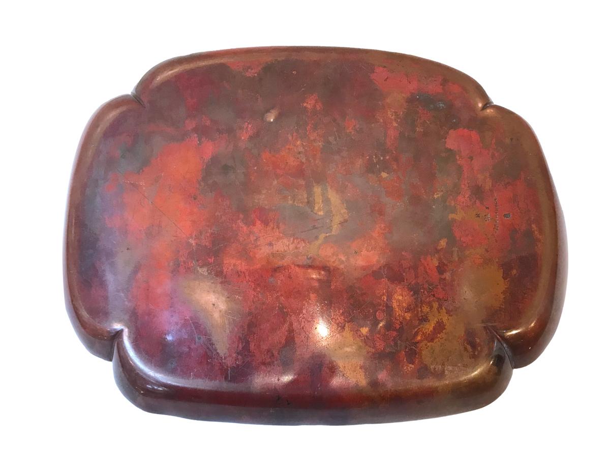 Late 19th Century Gorham & Co Aesthetic Movement Tray with Crabs Made of Copper and Silver