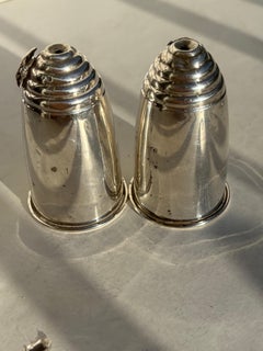 Gorham Co sterling silver pair salt/pepper or salt cellars , tableware" Bee"