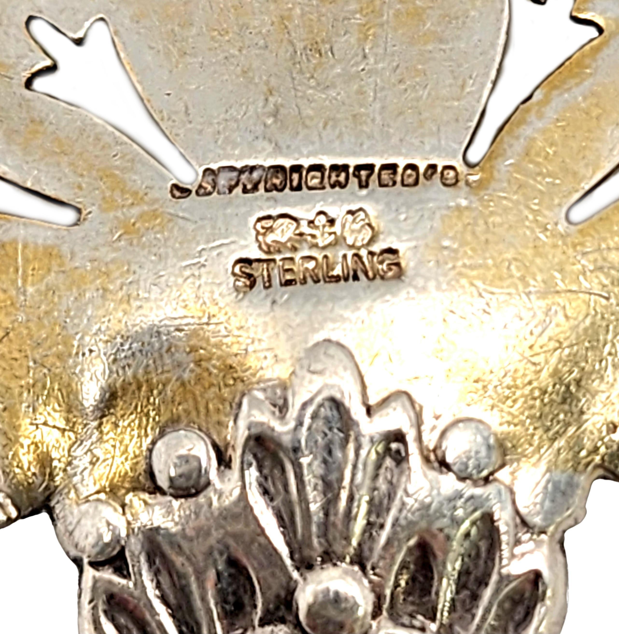 Gorham Coligni Sterling Silver Gold Wash Bowl Pea Serving Spoon w/Mono #15661 For Sale 6