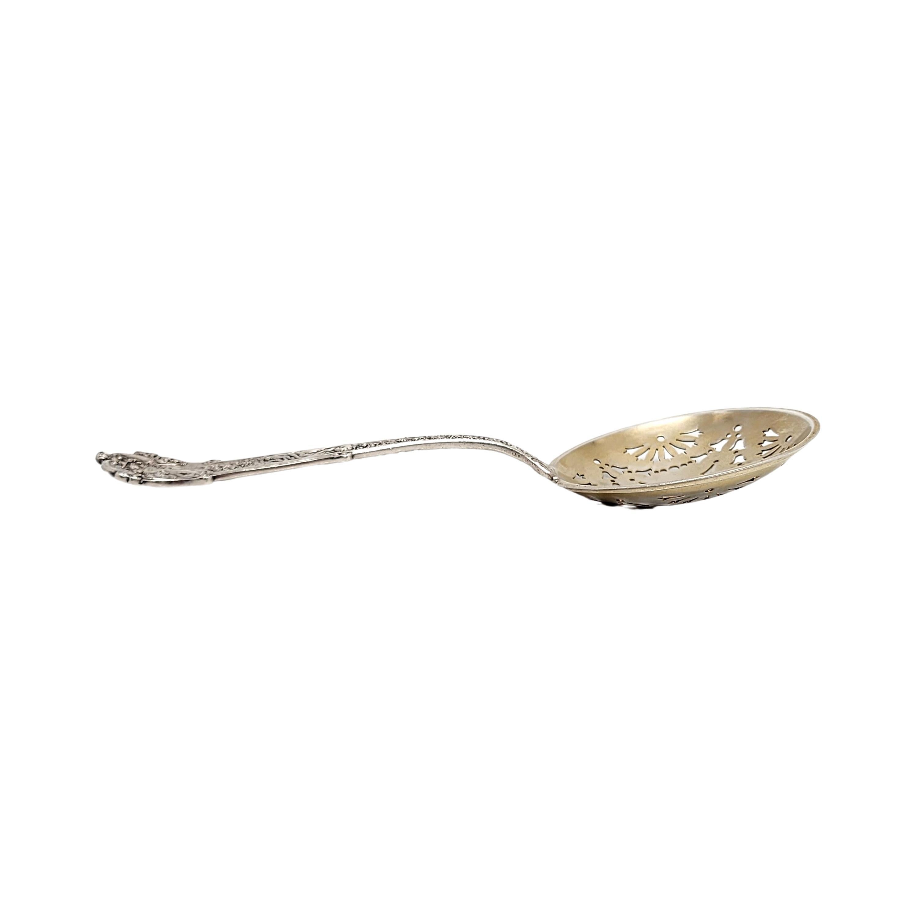 Gorham Coligni Sterling Silver Gold Wash Bowl Pea Serving Spoon w/Mono #15661 In Good Condition For Sale In Washington Depot, CT