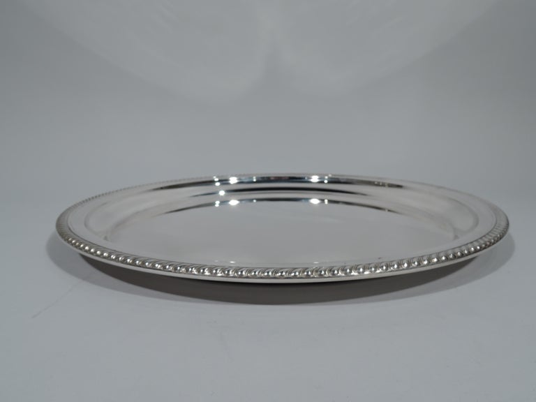 Gorham Deep and Round Sterling Silver Serving Tray For Sale at 1stDibs