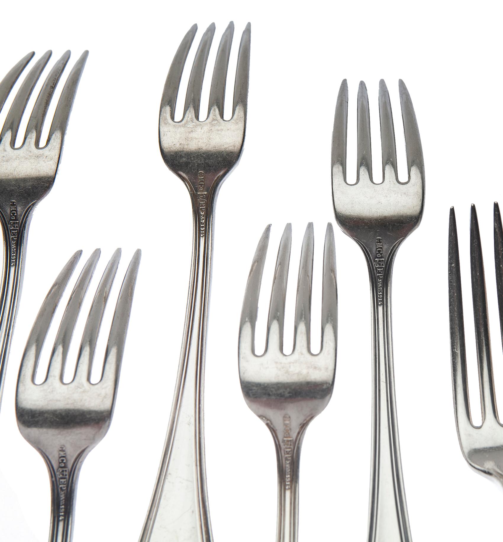 American Classical Gorham Dinner Forks in Shelbourne Pattern; Set/13 For Sale