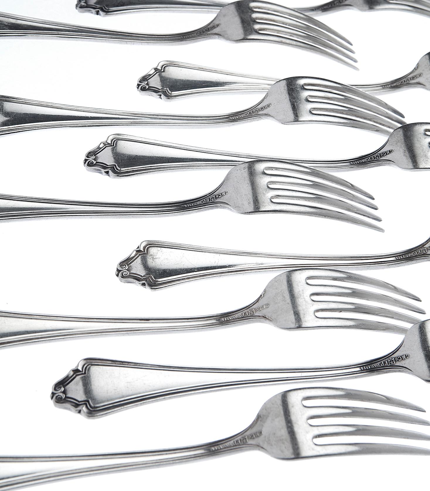 Gorham Dinner Forks in Shelbourne Pattern; Set/13 For Sale 2