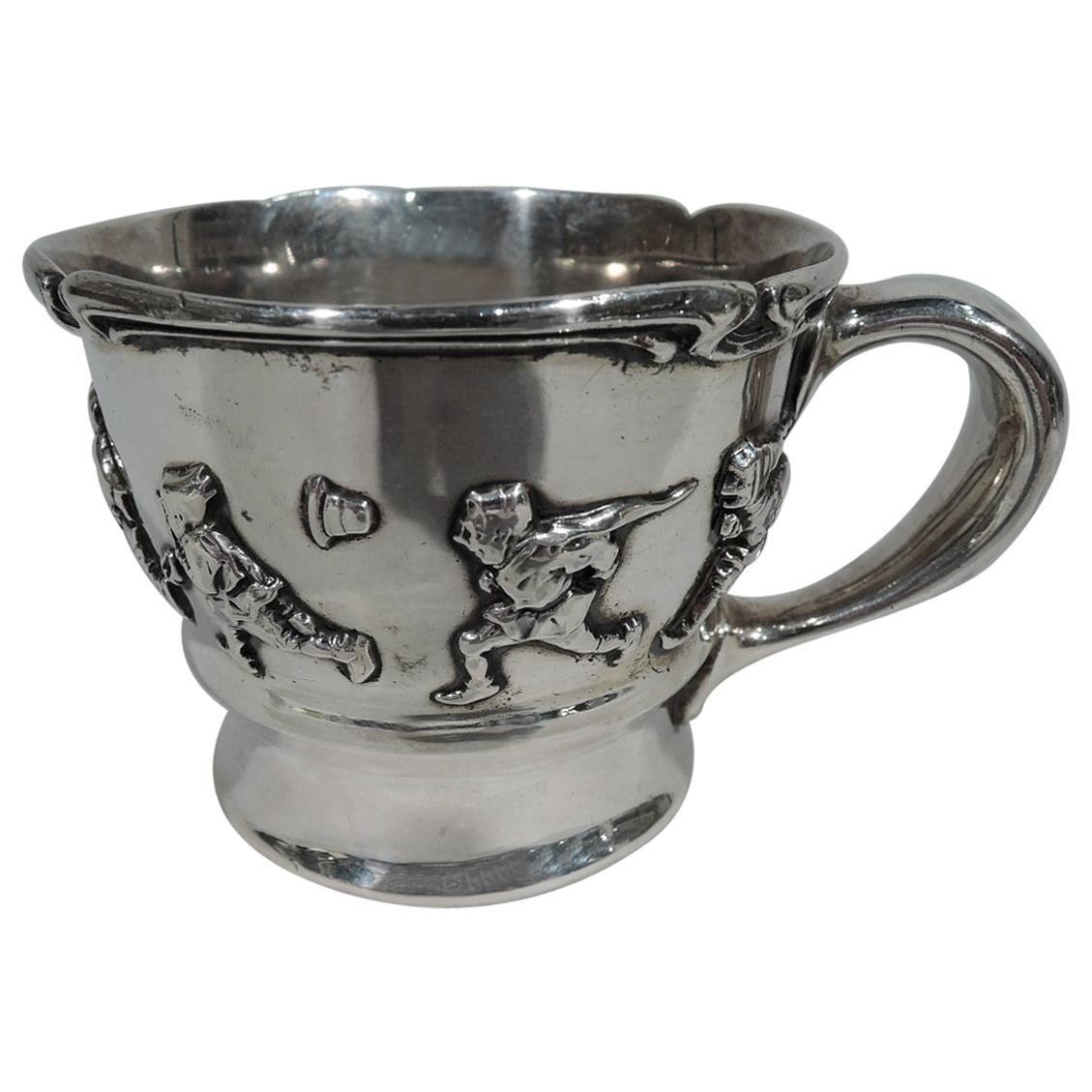 Gorham Edwardian Sterling Silver Allegorical Baby Cup