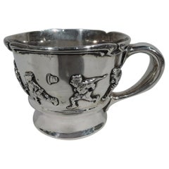 Antique Gorham Edwardian Sterling Silver Allegorical Baby Cup