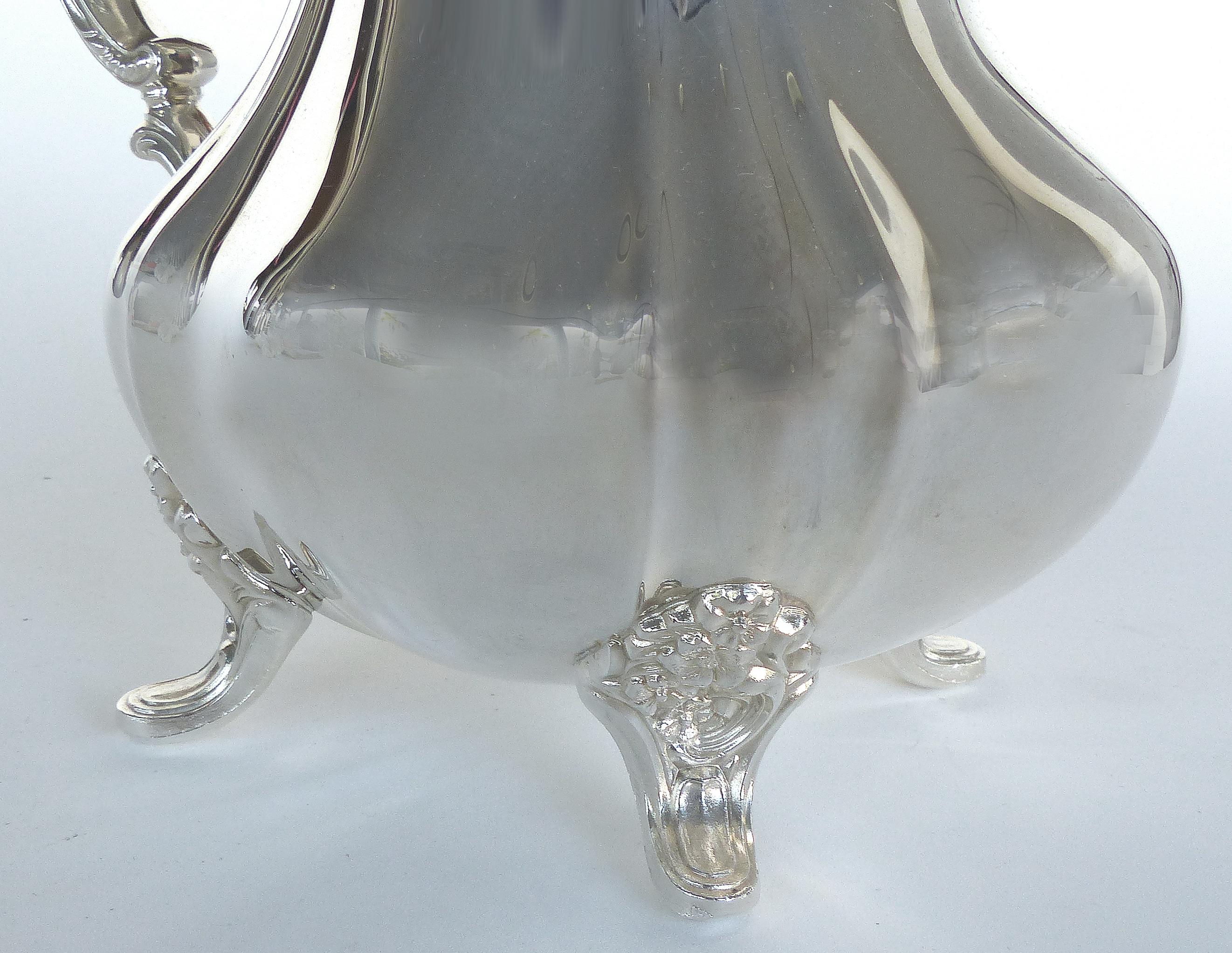 Gorham Electroplated Nickel Silver Footed Water Pitcher 1