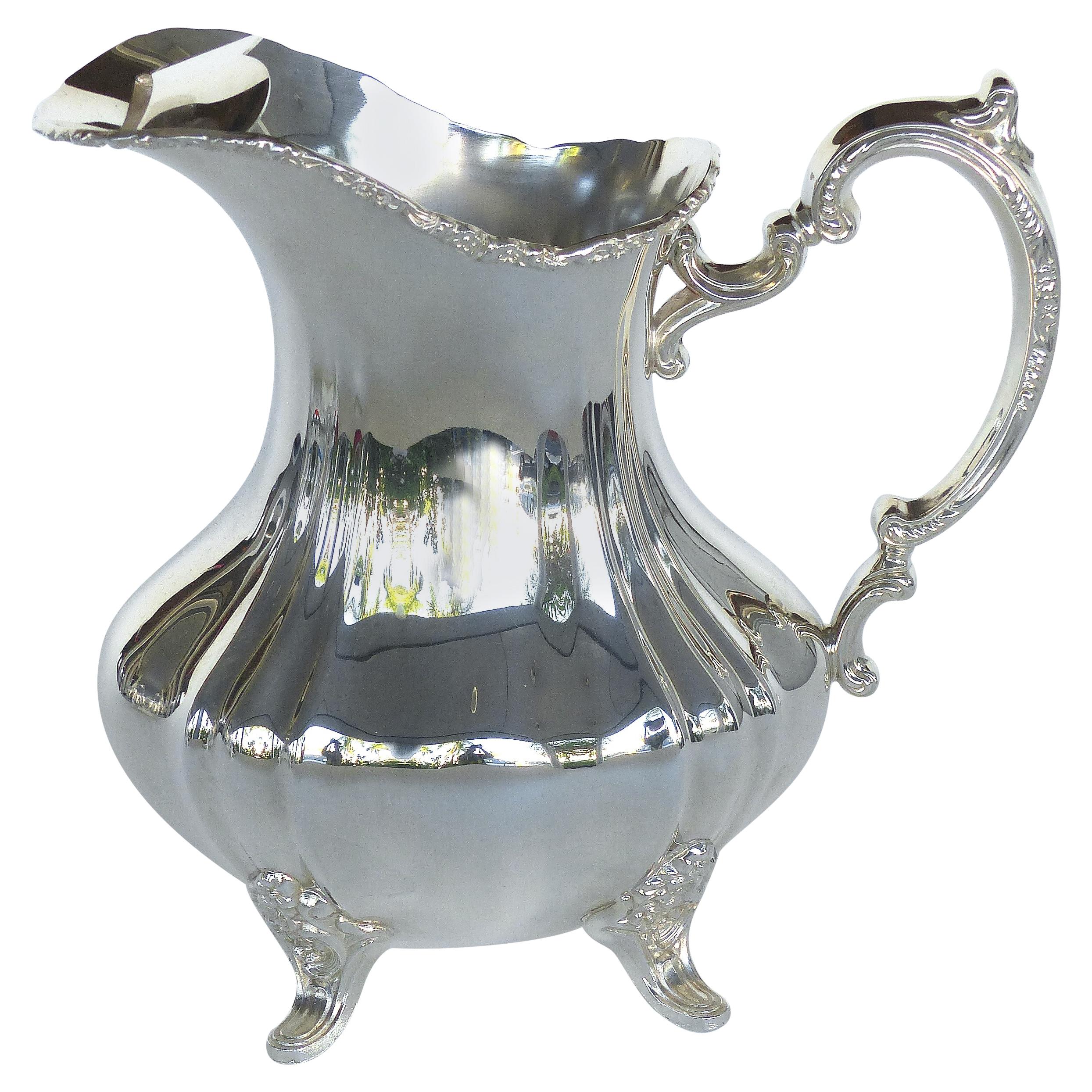 Gorham Electroplated Nickel Silver Footed Water Pitcher