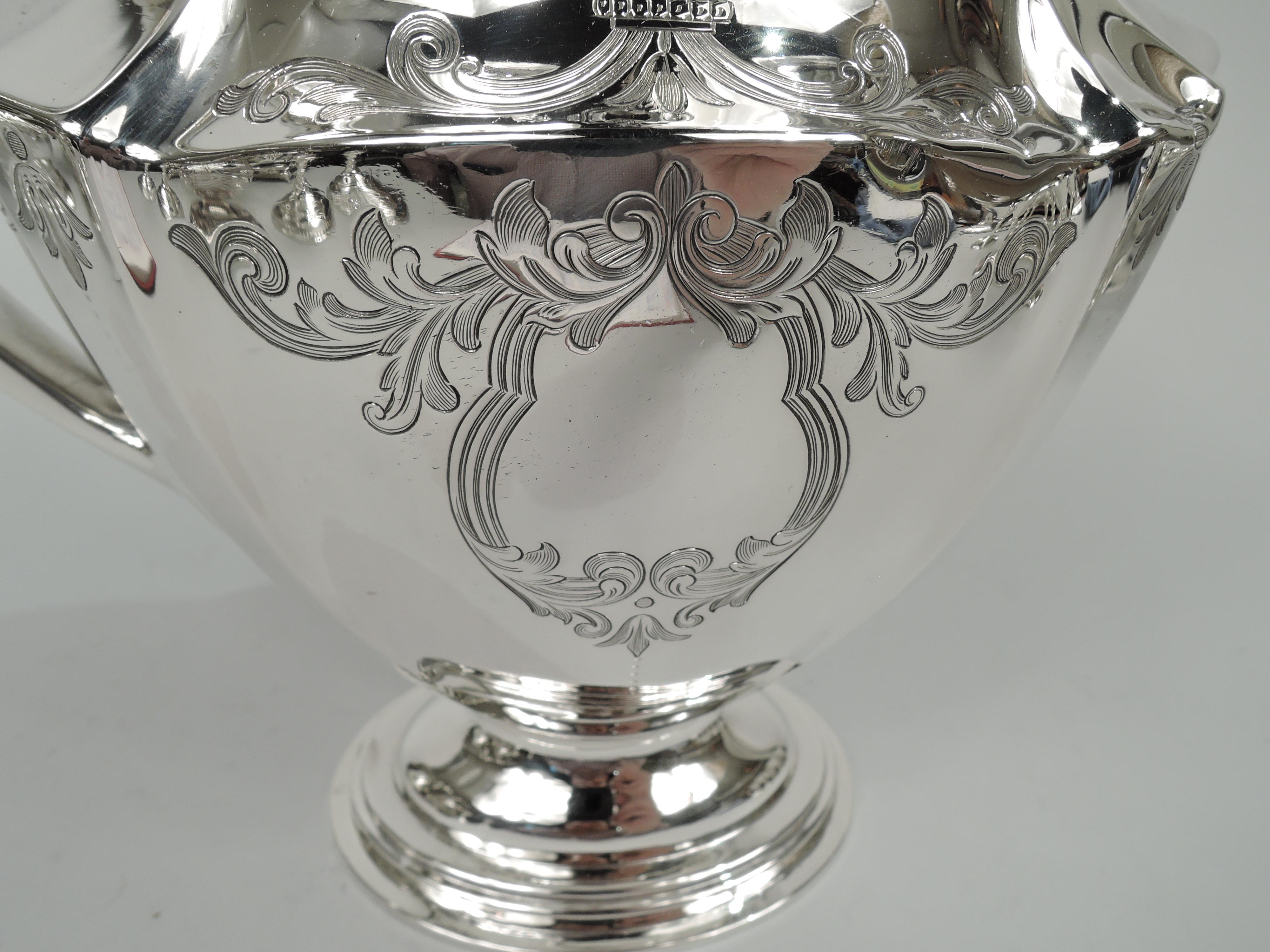 Early 20th Century Gorham Engraved Plymouth Sterling Silver Water Pitcher