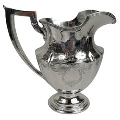 Gorham Engraved Plymouth Sterling Silver Water Pitcher 