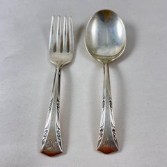 Gorham Estate Sterling Silver Greenbrier Pattern Childs Set, 2 pieces