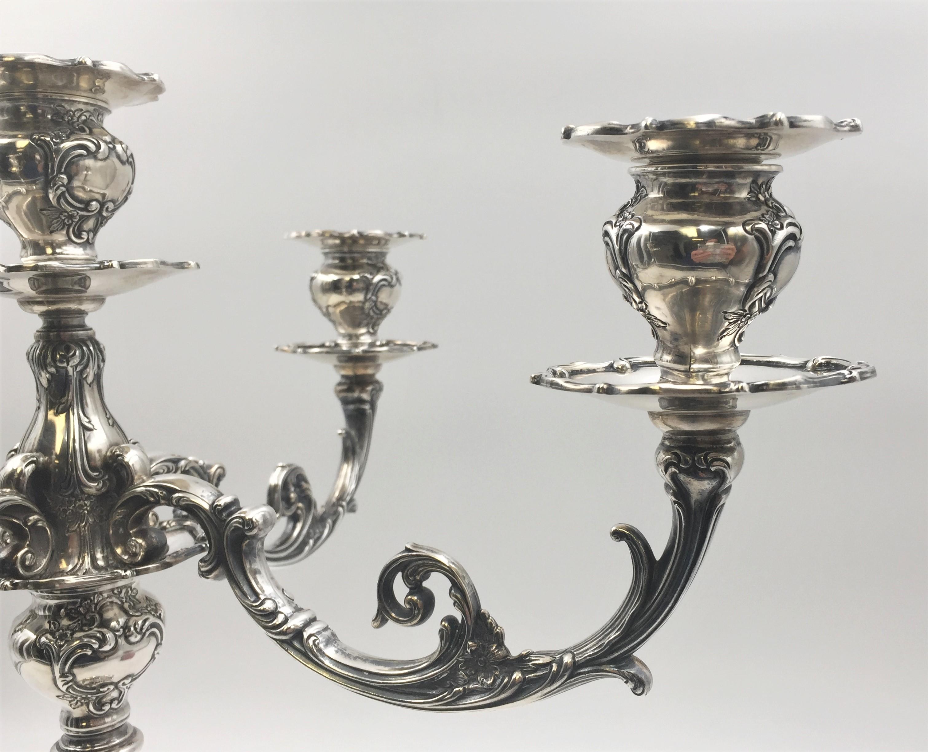 gorham silver candelabra