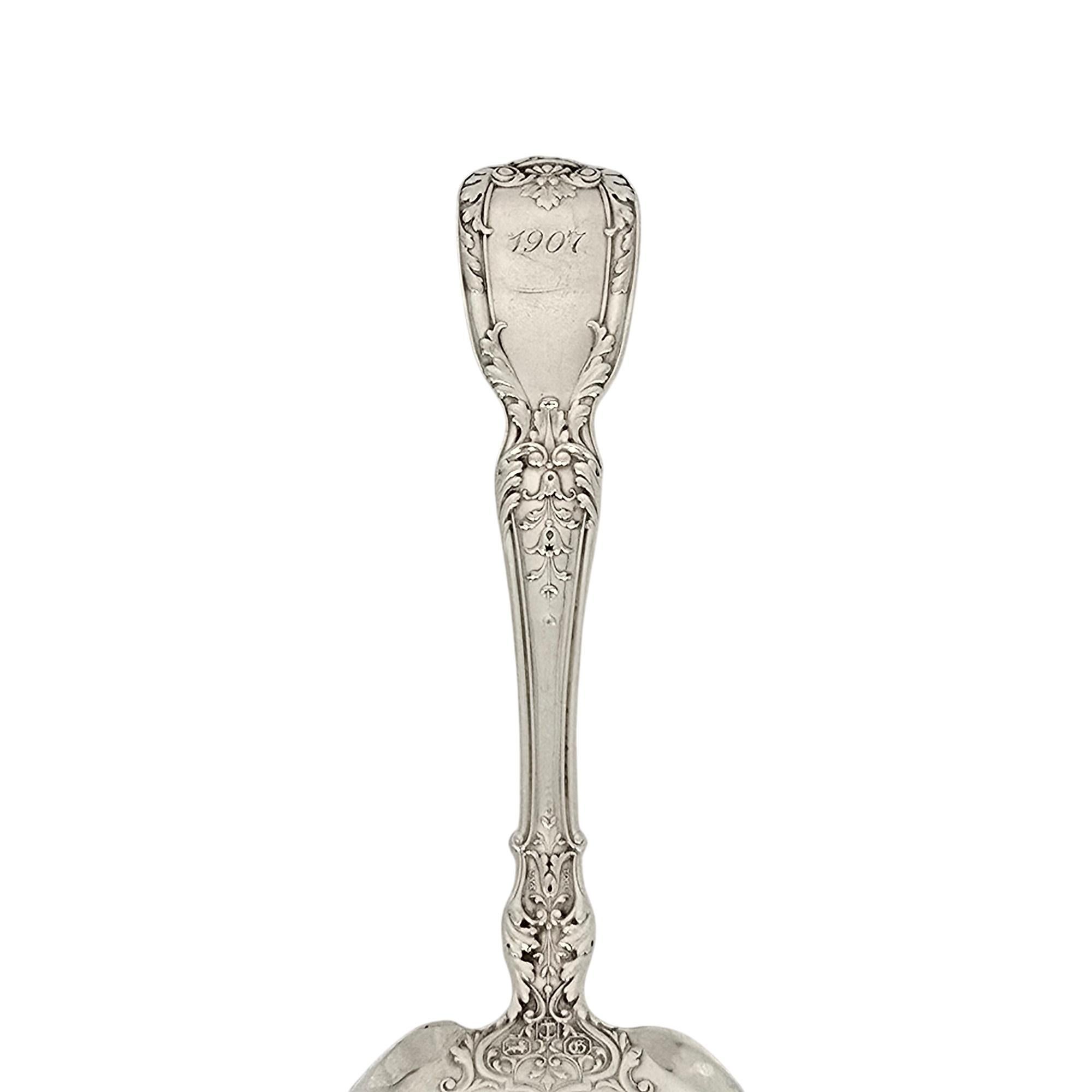Forchetta da portata per asparagi in argento sterling di Gorham Florentine e Mono #21295 in vendita 2