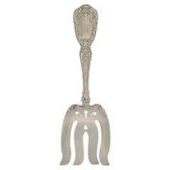 Gorham Florentine-Florenz Sterling Silver Asparagus Serving Fork w/Mono #21295