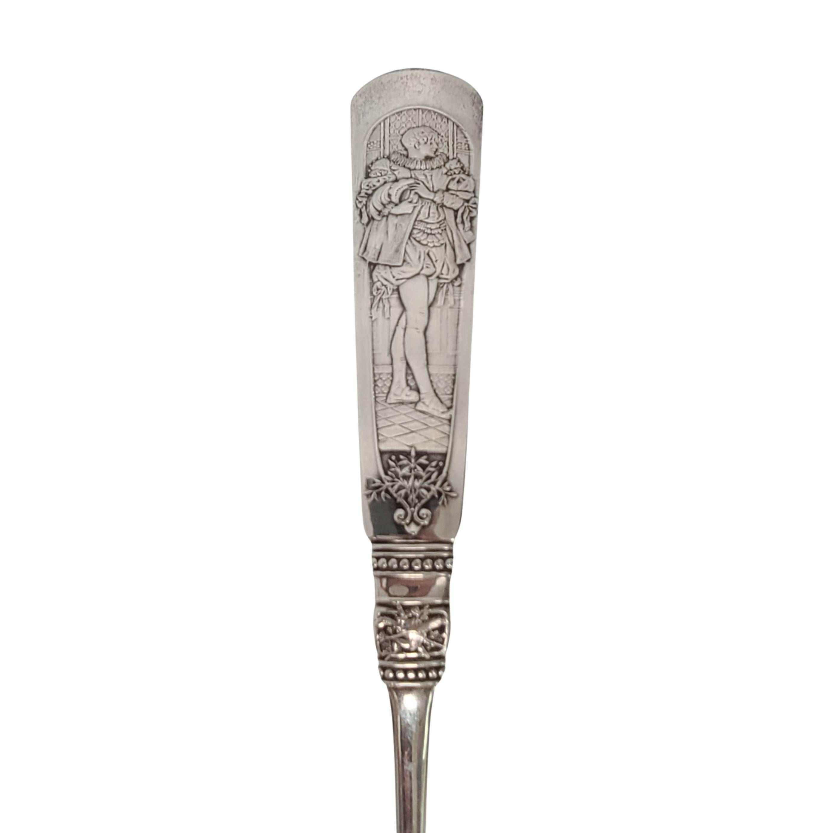 Grande louche à soupe Gorham Fontainebleau en argent sterling et or lavée à l'or avec monogramme en vente 1