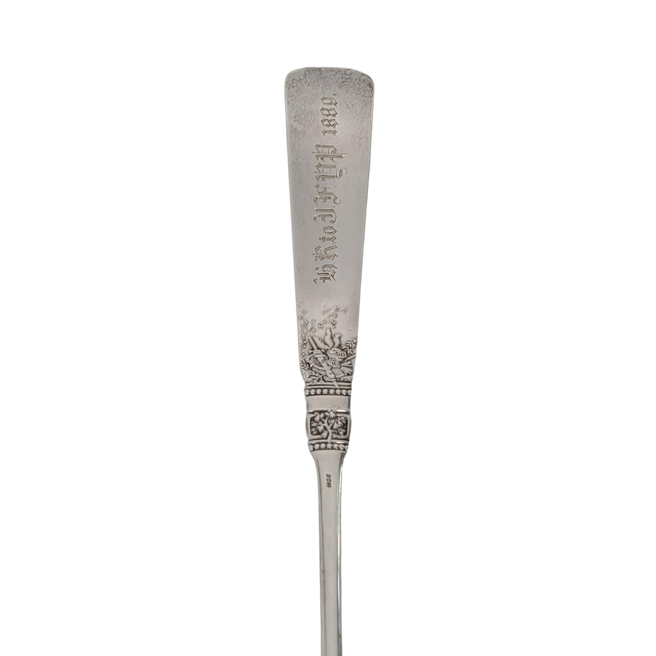 Grande louche à soupe Gorham Fontainebleau en argent sterling et or lavée à l'or avec monogramme en vente 3