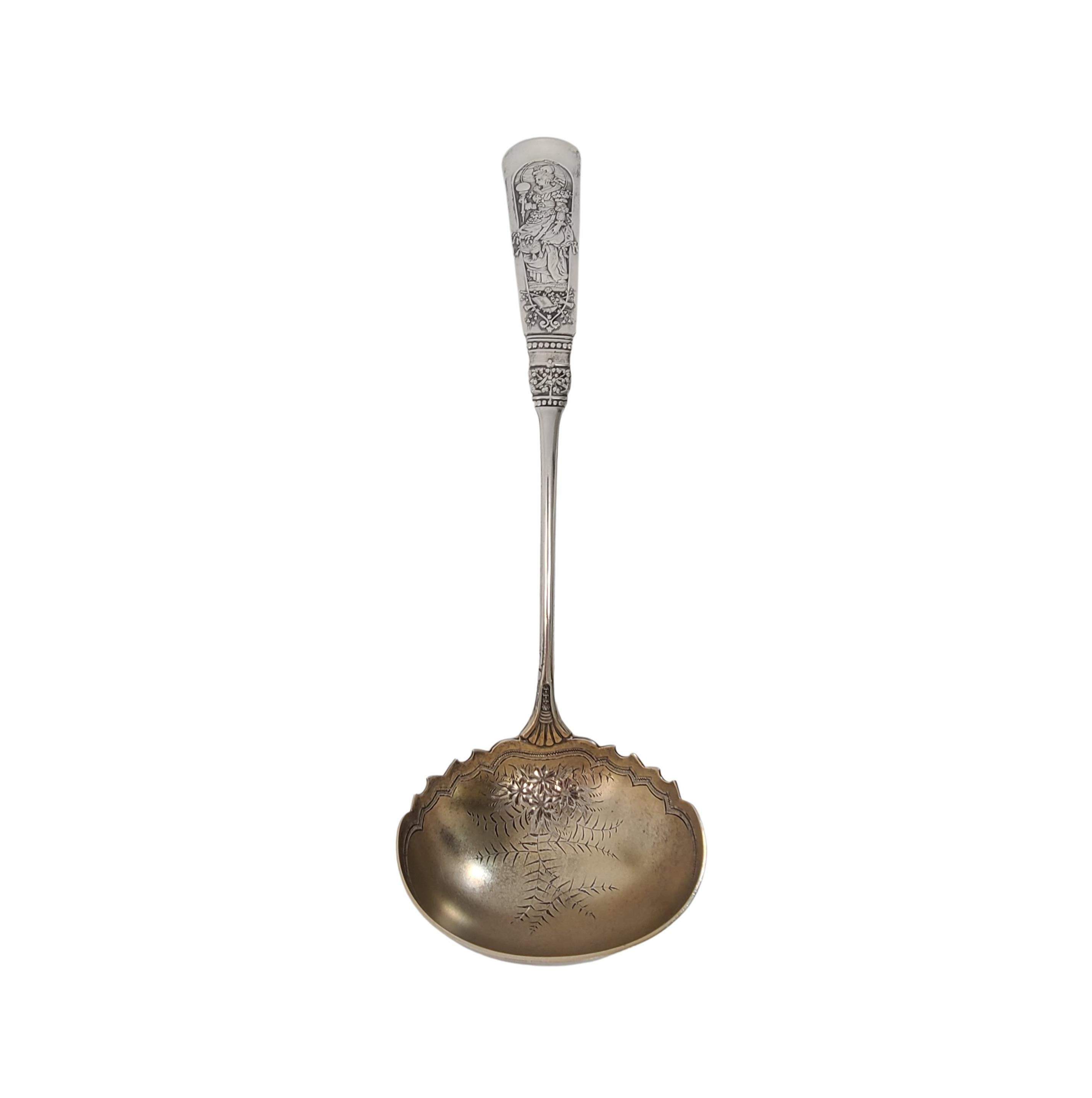 Women's or Men's Gorham Fontainebleau Sterling Silver Gold Wash Bowl Oyster Ladle w/Monogram