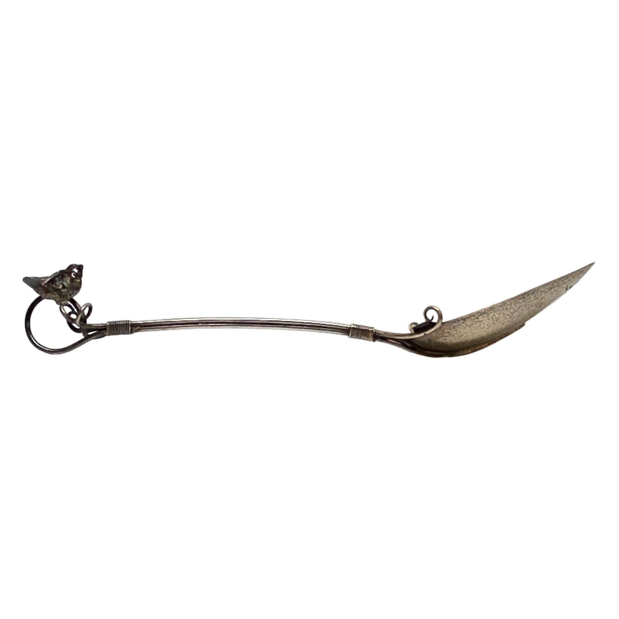 Gorham per Tiffany & Co. Cucchiaio per uccelli in argento sterling e oro 5 3/4