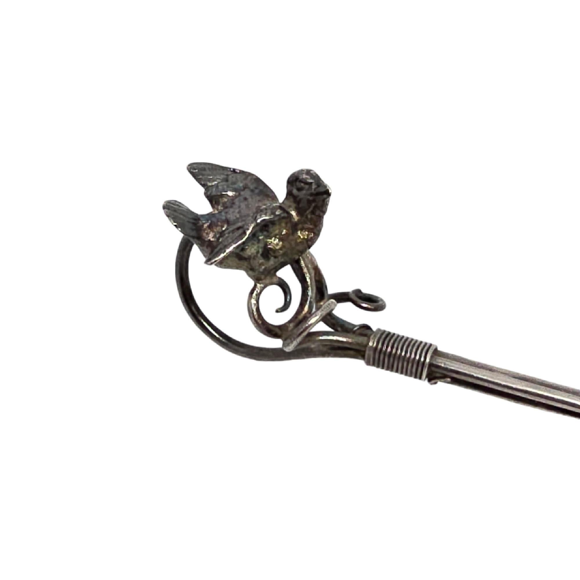 Gorham per Tiffany & Co. Cucchiaio per uccelli in argento sterling e oro 5 3/4