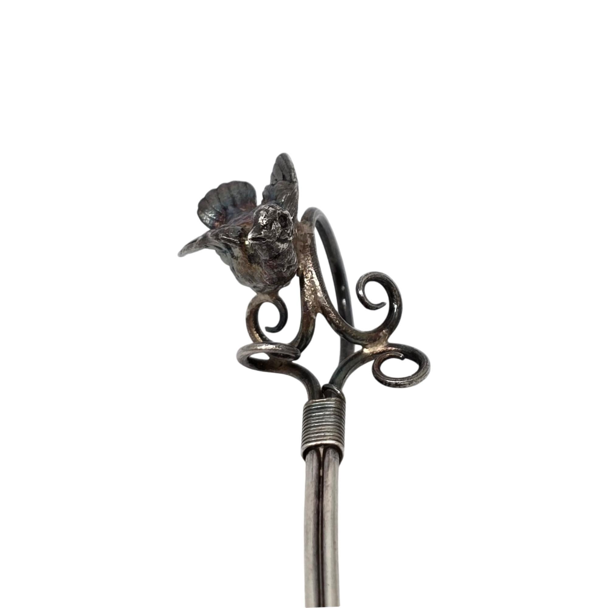 Gorham per Tiffany & Co. Cucchiaio per uccelli in argento sterling e oro 5 3/4