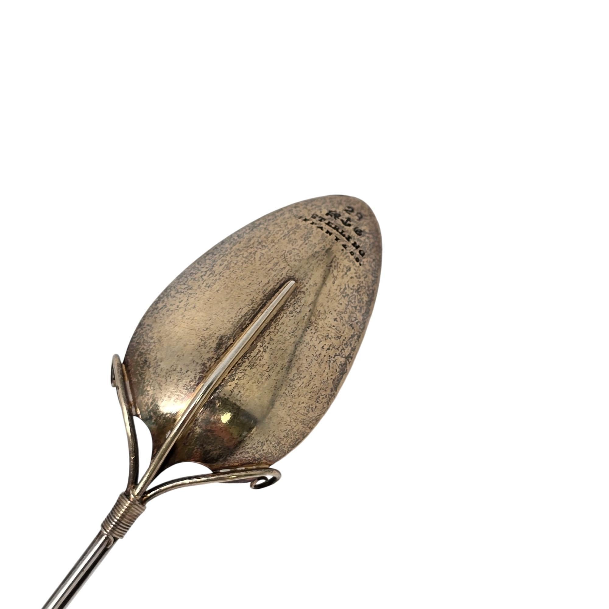 Gorham per Tiffany & Co. Cucchiaio per uccelli in argento sterling e oro 5 3/4