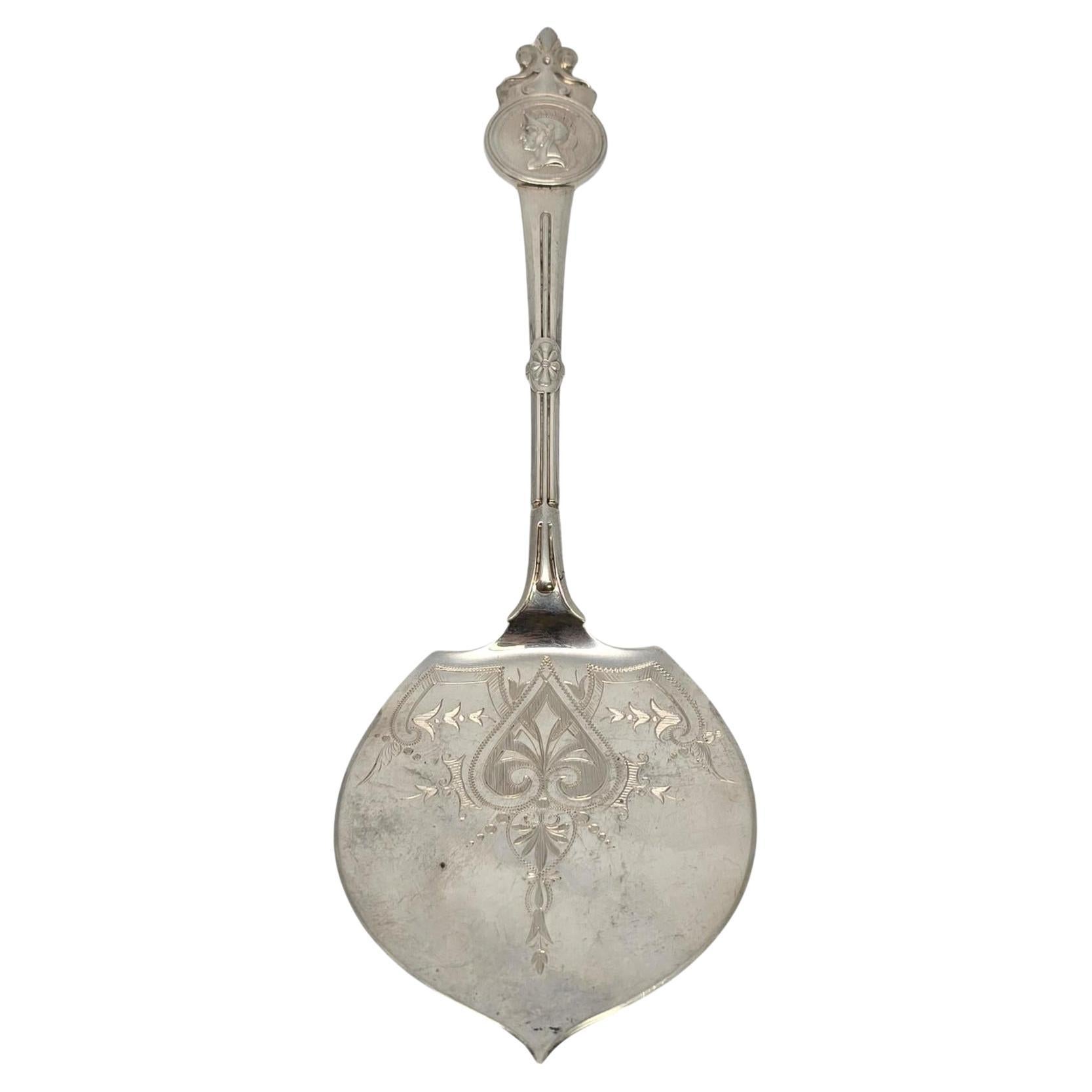 Gorham for Tiffany & Co Sterling Silver Medallion Pastry Server w/Mono #19616