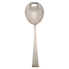 Gorham Gold Tip Sterling Silver 18K Yellow Gold Accent Salad Serving Spoon