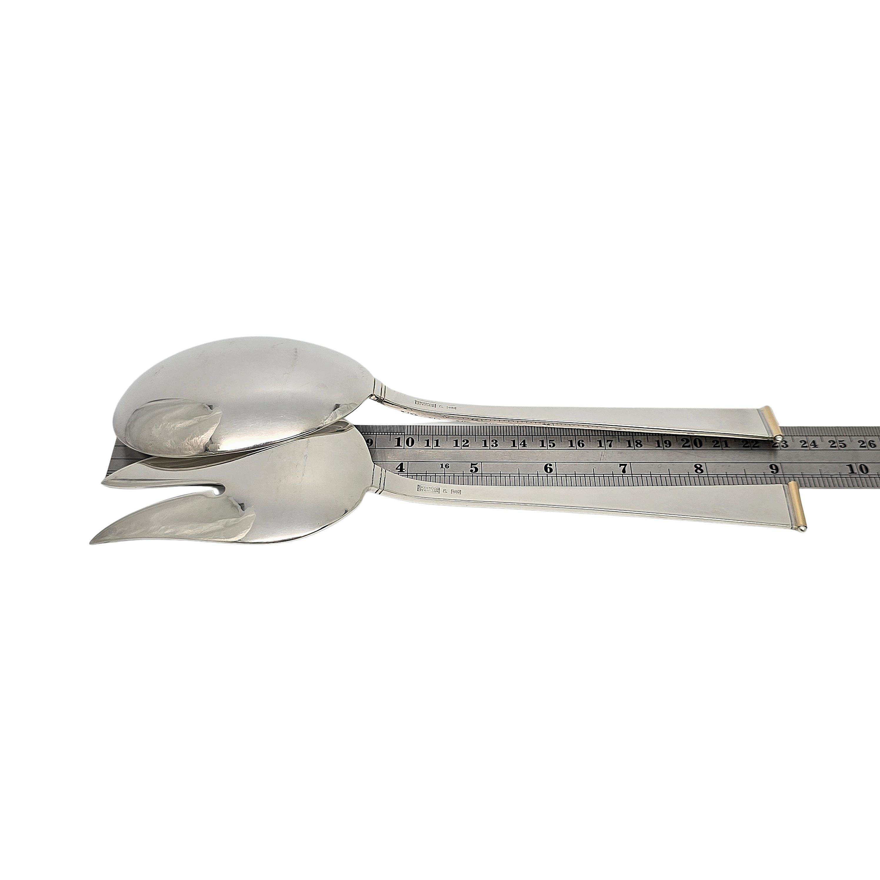 Set di forchette e cucchiai da insalata in argento sterling con punta d'oro di Gorham #18802 in vendita 6
