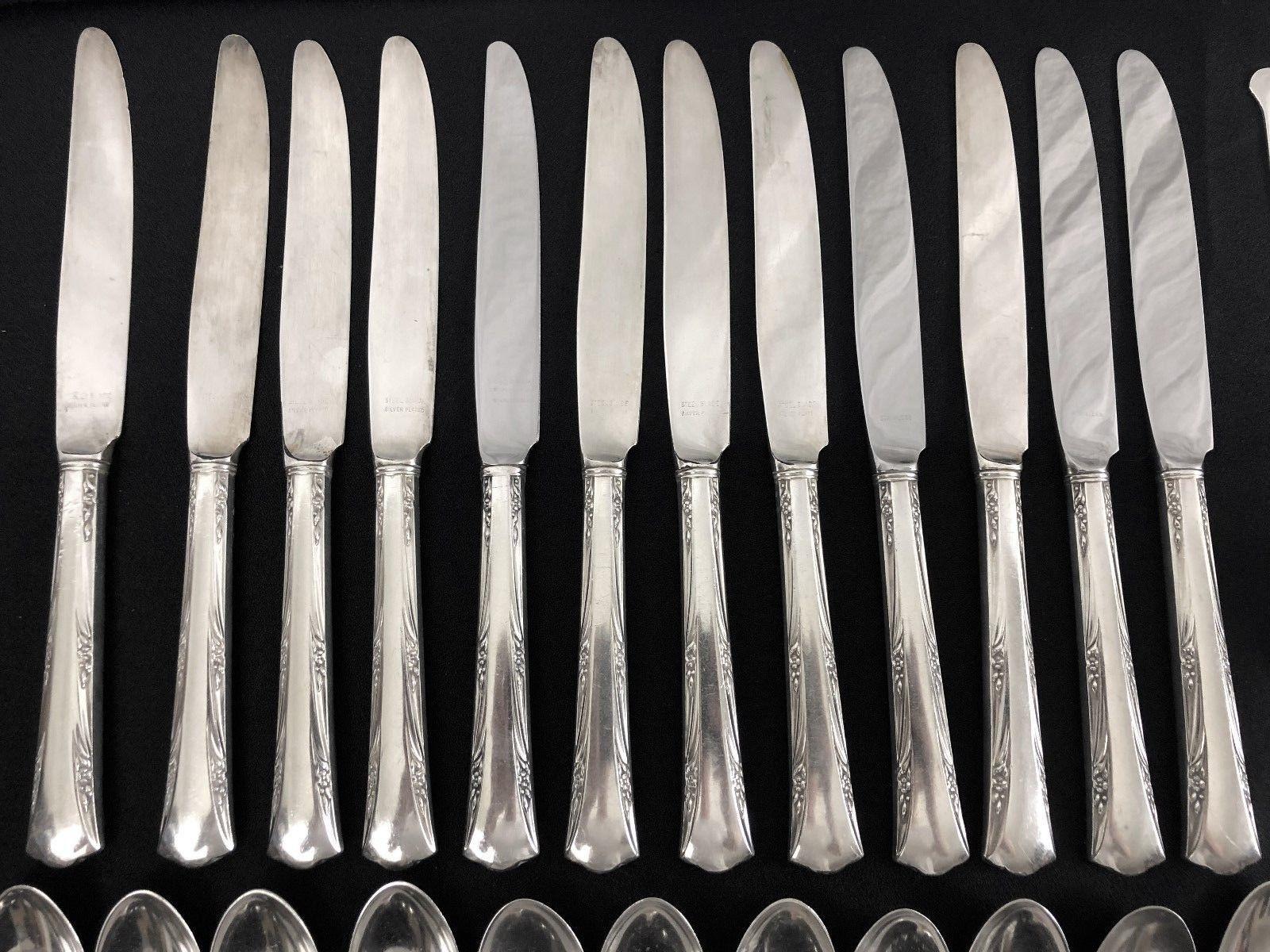 Gorham Greenbrier service for 12, sterling silver, 1938, no monogram 

12 dinner forks - 7 1/4