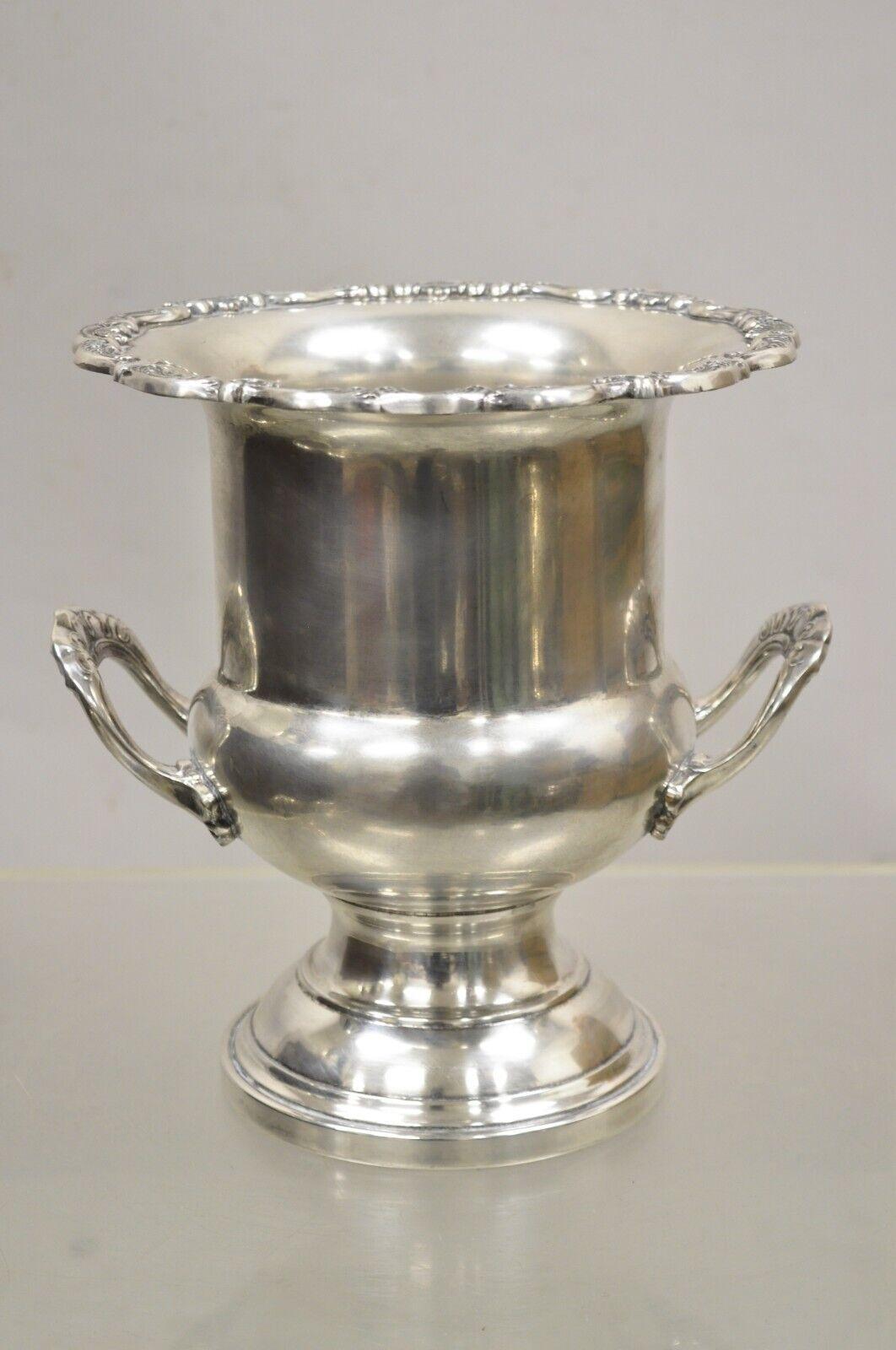 Gorham Heritage YH343 Silver Plated Trophy Cup Champagne Chiller Ice Bucket. Circa Mid to late 20th Century. Measurements:  10
