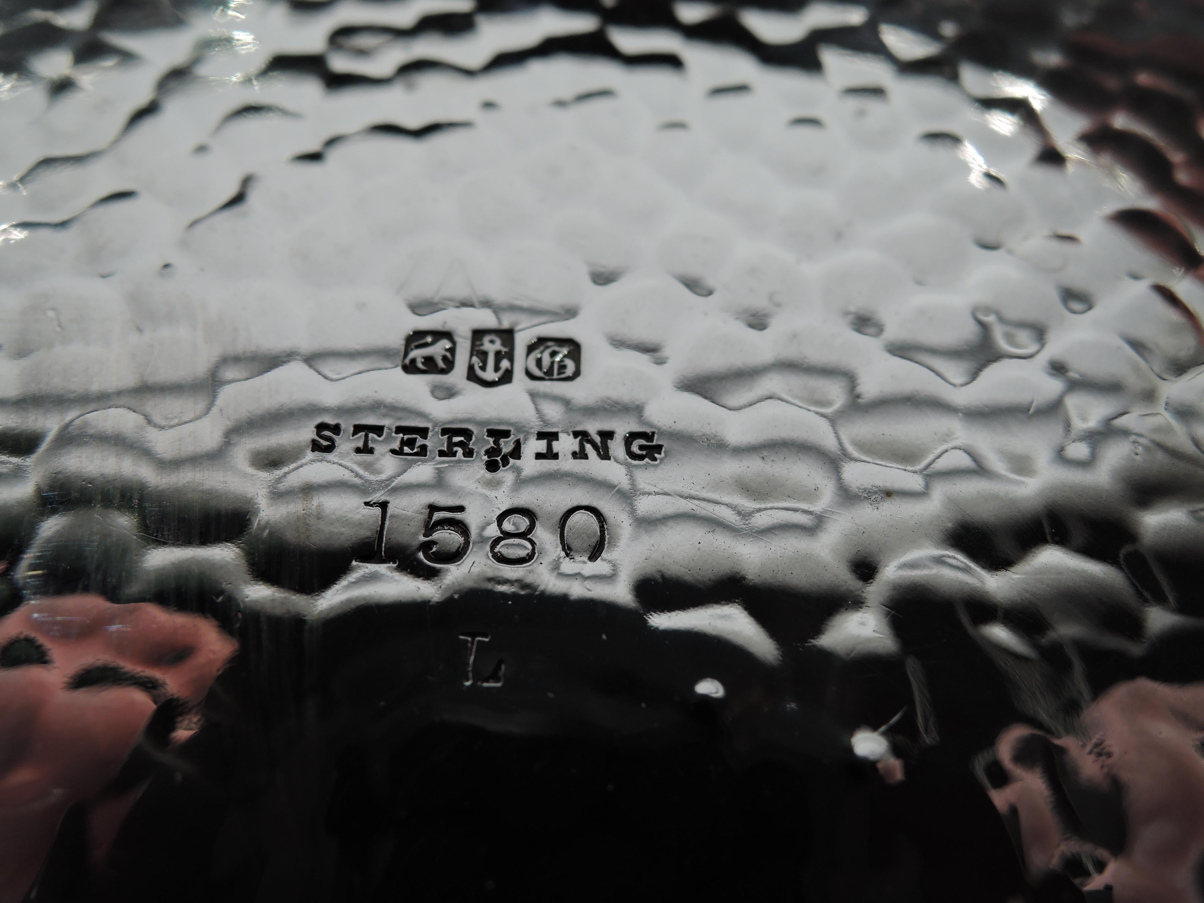 Gorham Japonesque Applied Hand-Hammered Sterling Silver Hummingbird Bowl 3