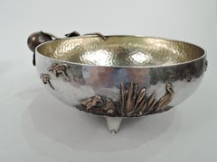 Gorham Japonesque Mixed Metal Bowl with Fruiting Apple Branch