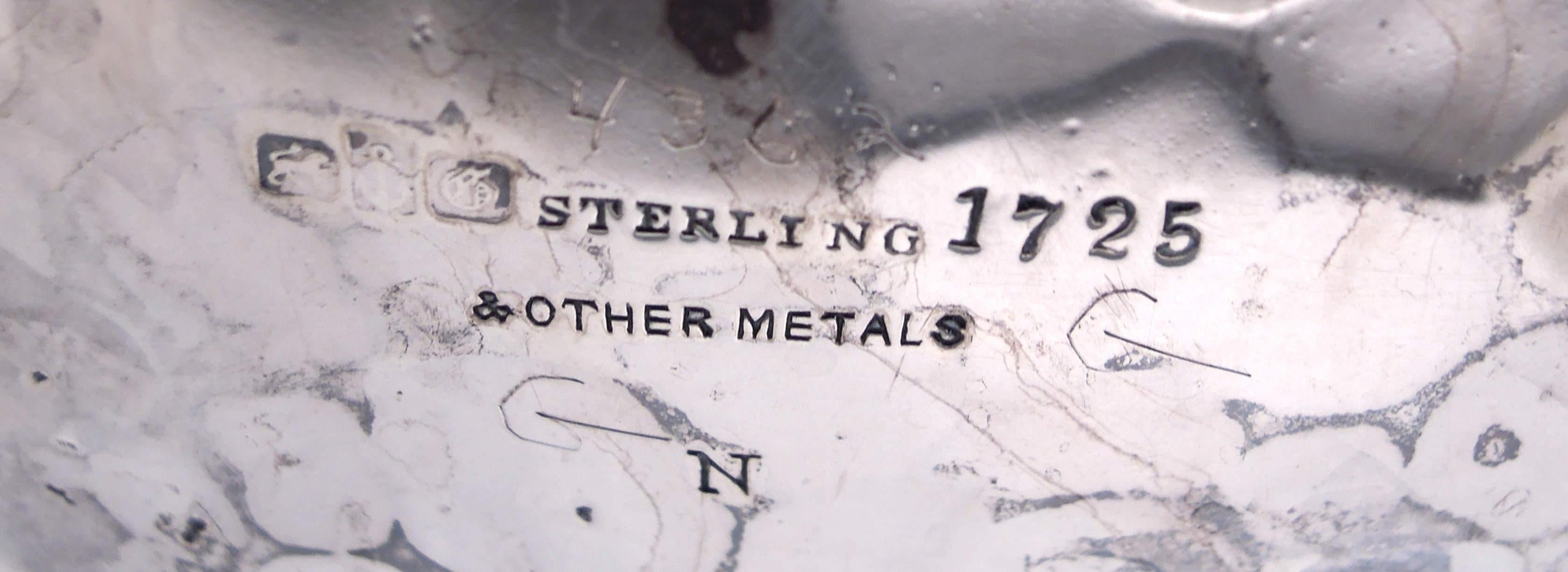 Gorham Japonesque gemischten Metall Erdbeere & Schmetterling Schüssel 1881 im Angebot 1