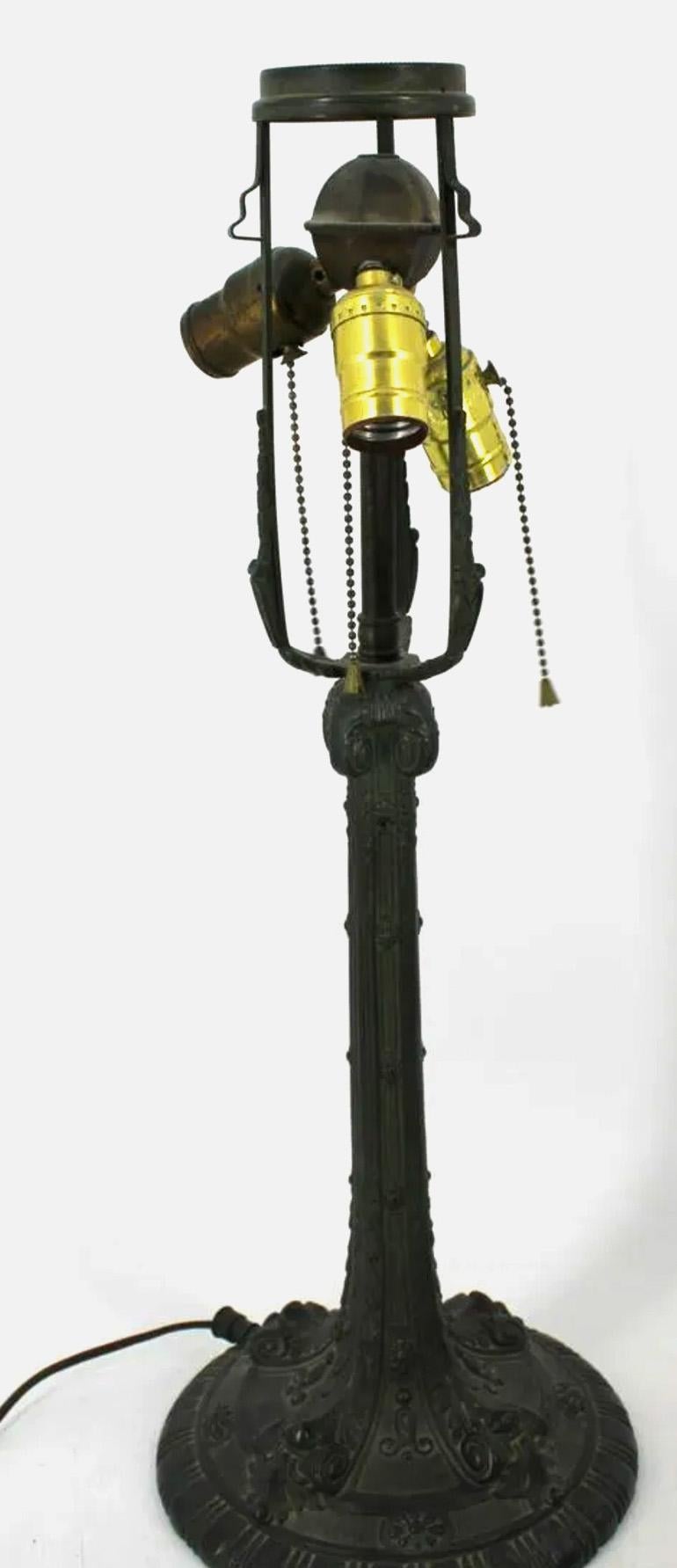Gorham Leaded Glass Table Lamp For Sale 1
