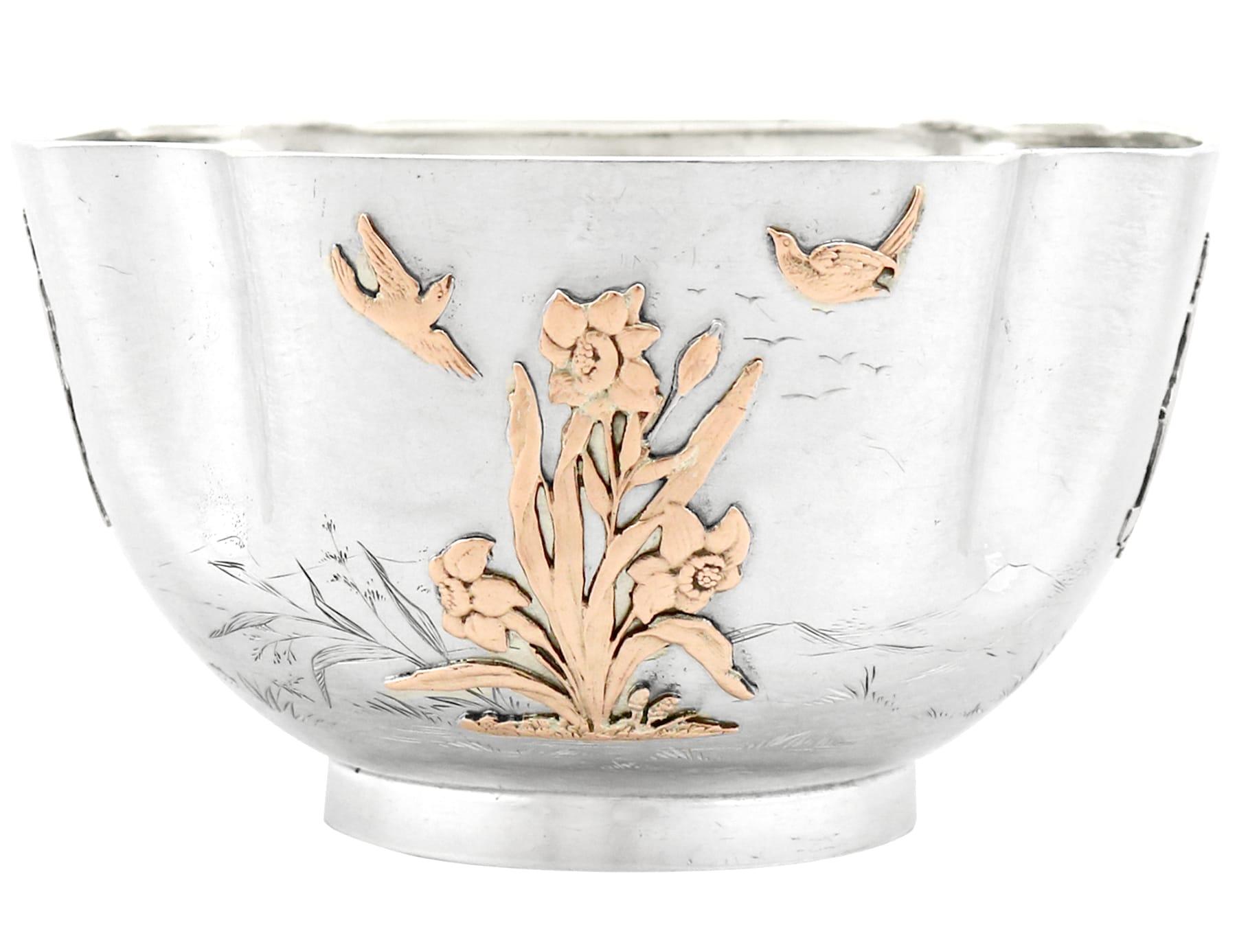 Late 19th Century Antique American Sterling Silver Bowl Gorham Manufacturing Company  For Sale