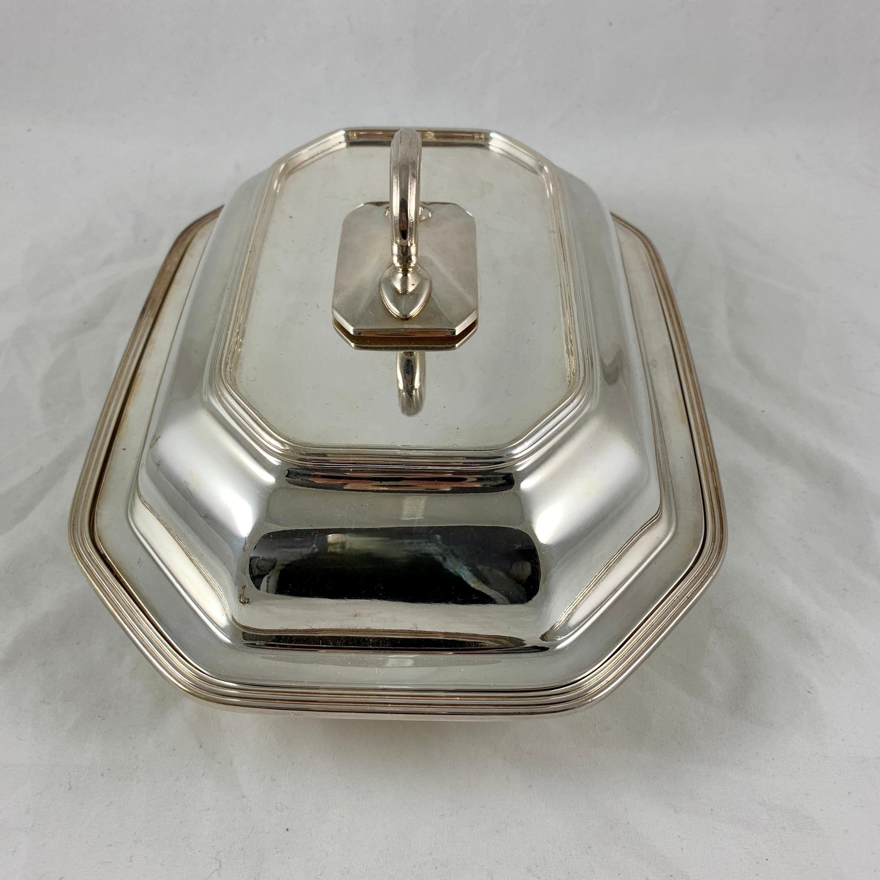 Metalwork Gorham Manufacturing Company Silver Plate Covered Vegetable Server, circa 1930s