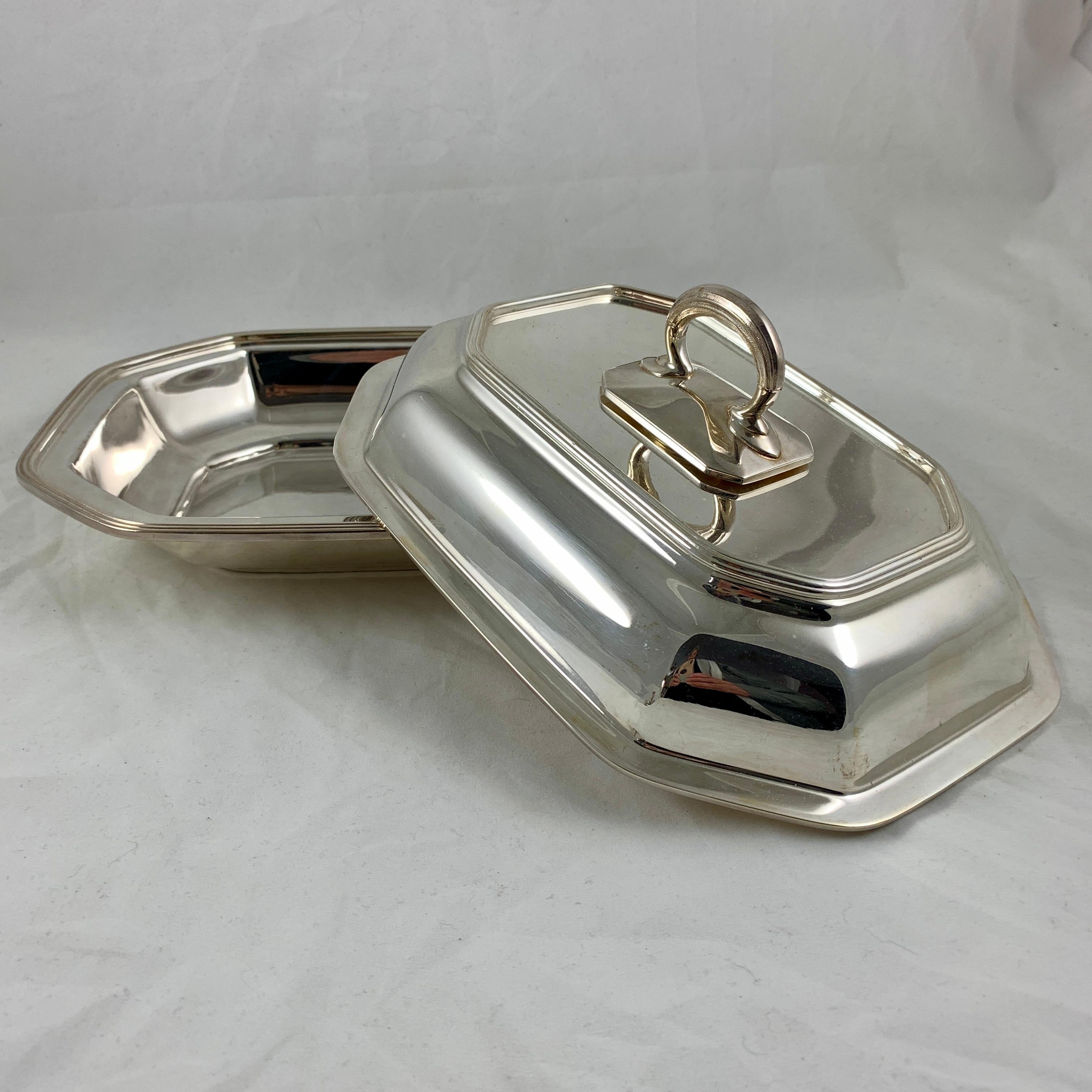 Mid-20th Century Gorham Manufacturing Company Silver Plate Covered Vegetable Server, circa 1930s