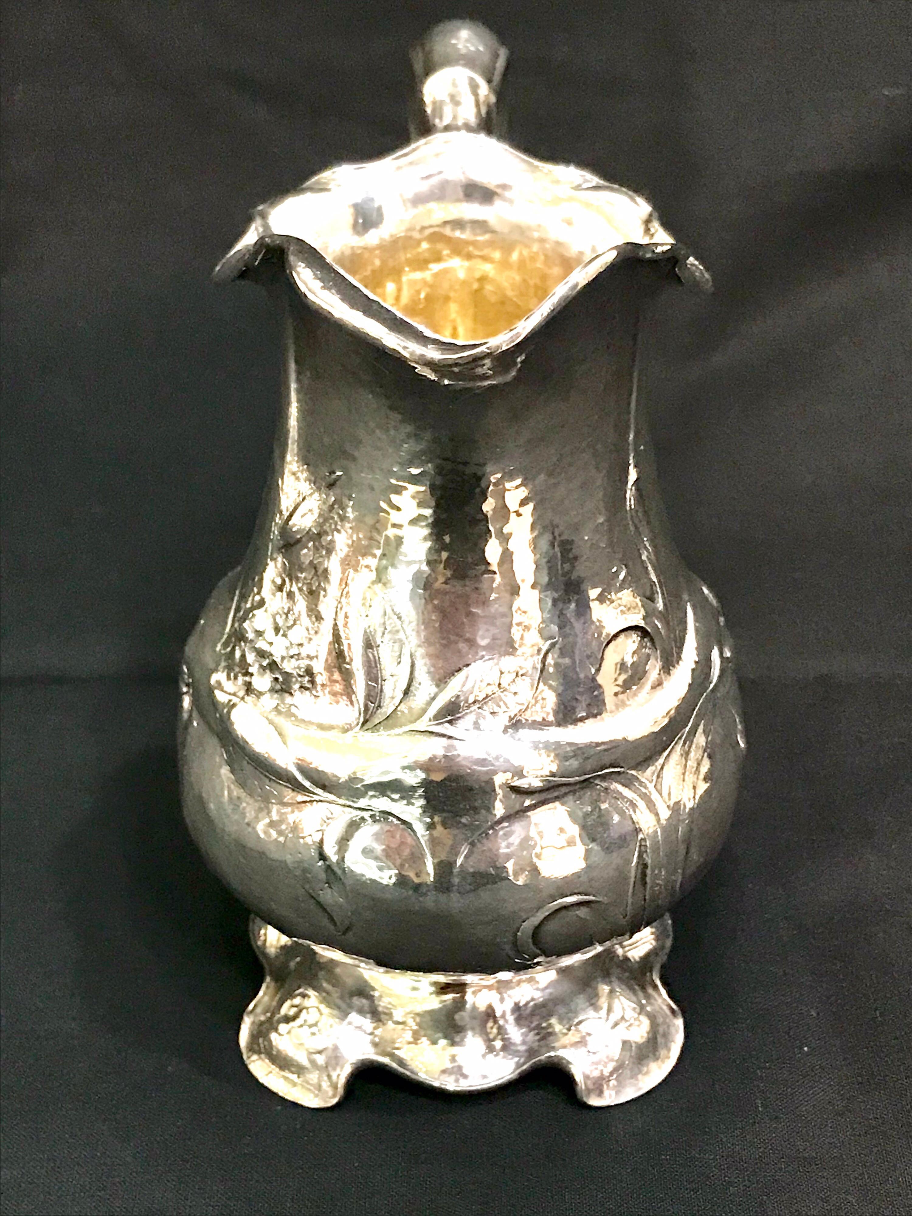 Martele by Gorham Silbernes sechsteiliges Kaffee- und Teeservice mit Tablett 1905-1907 11