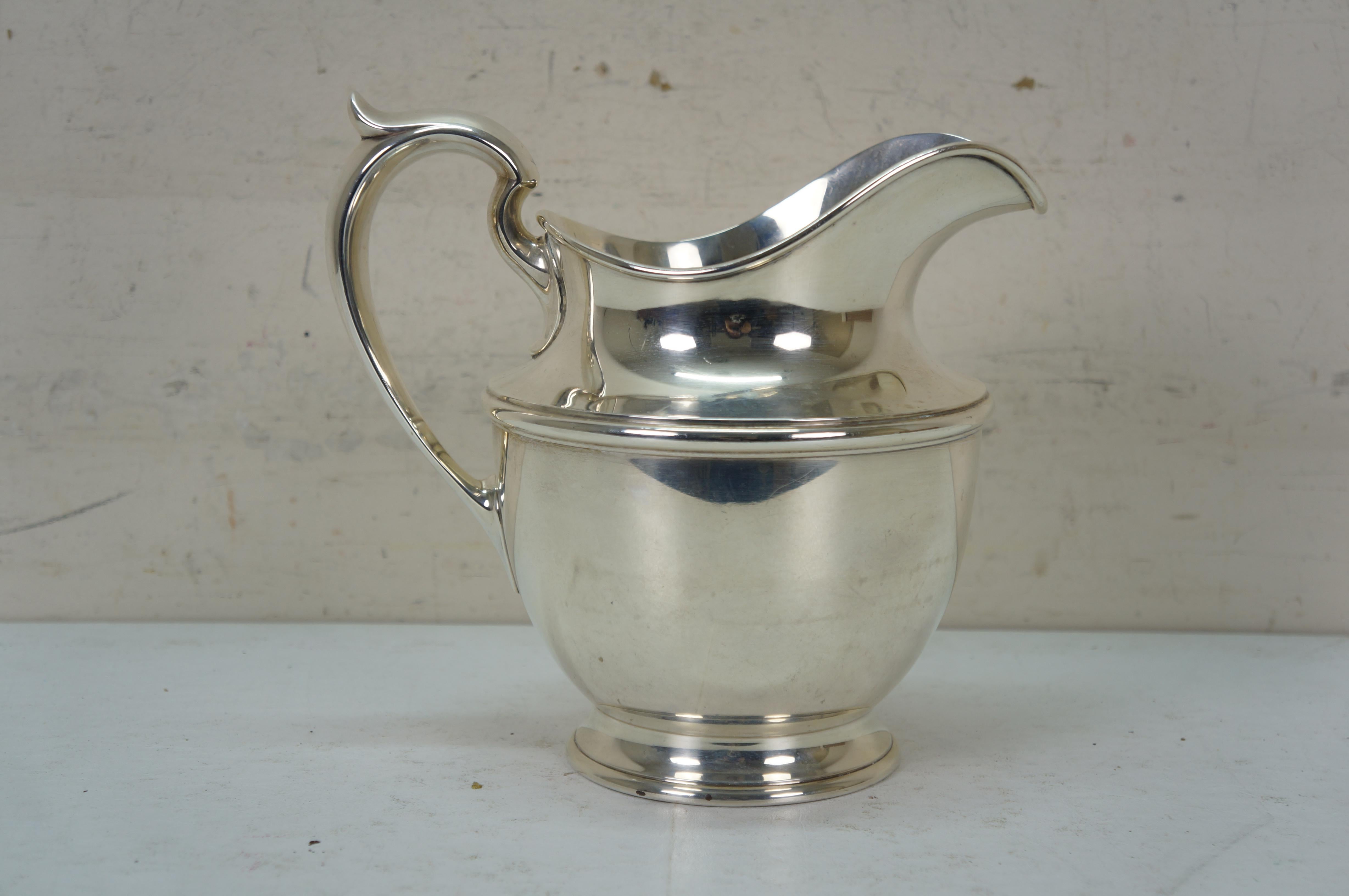 Gorham Mitte des Jahrhunderts Sterling Silber Georgian Wasser Krug 4,5 Pints 727g 9