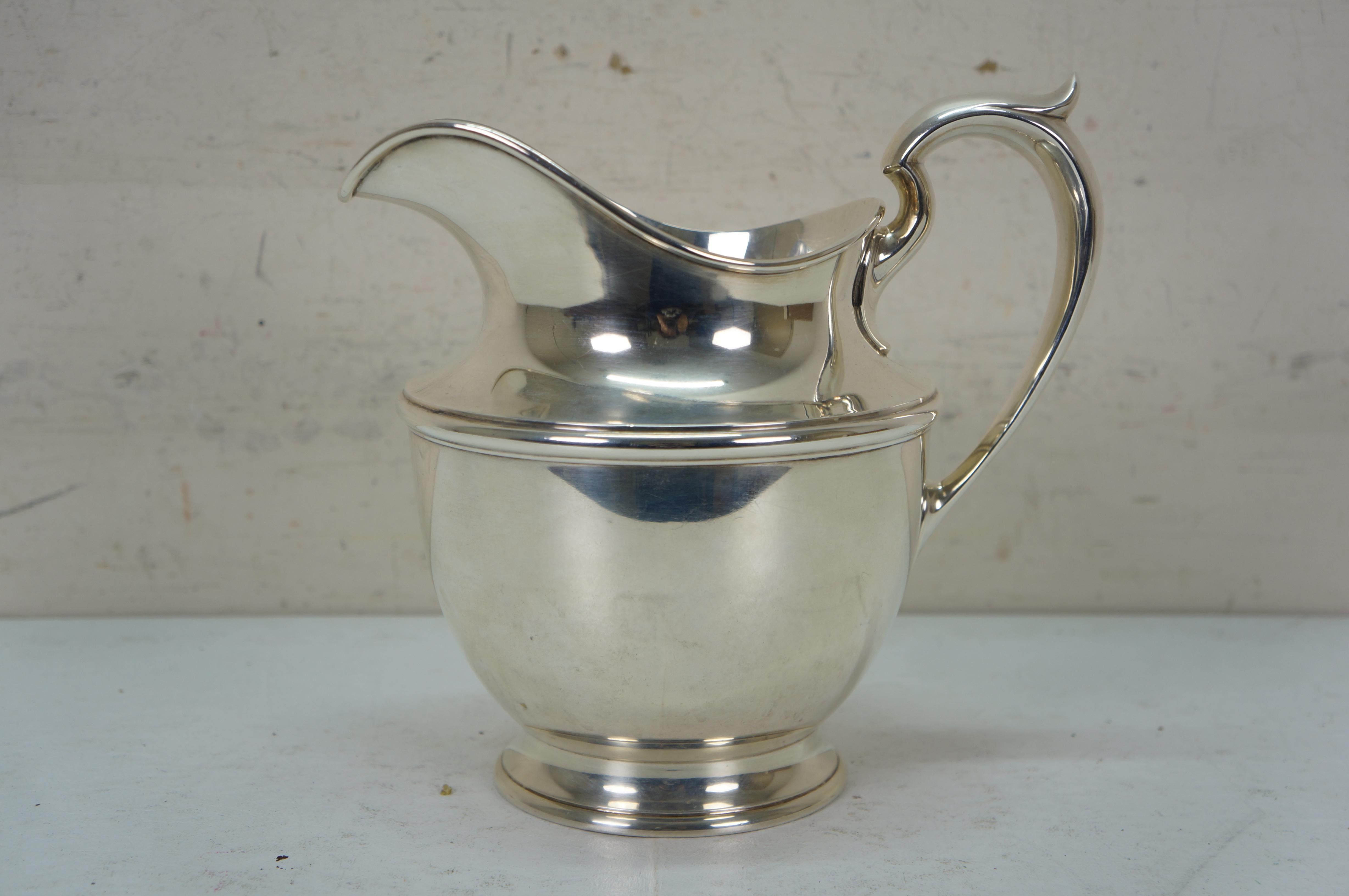 Gorham Mitte des Jahrhunderts Sterling Silber Georgian Wasser Krug 4,5 Pints 727g 9