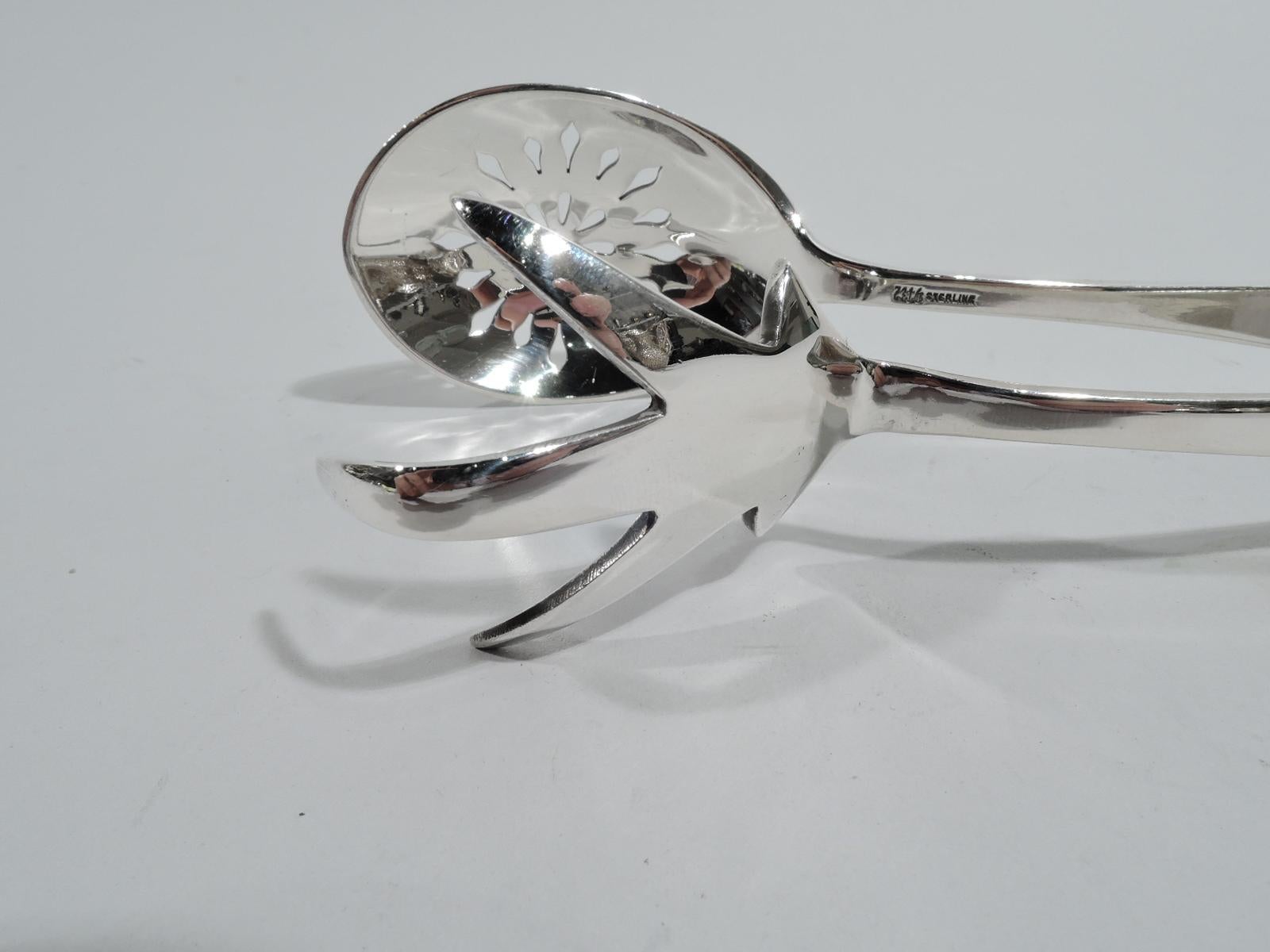 American Gorham Mid-Century Modern Sterling Silver Ice Tongs