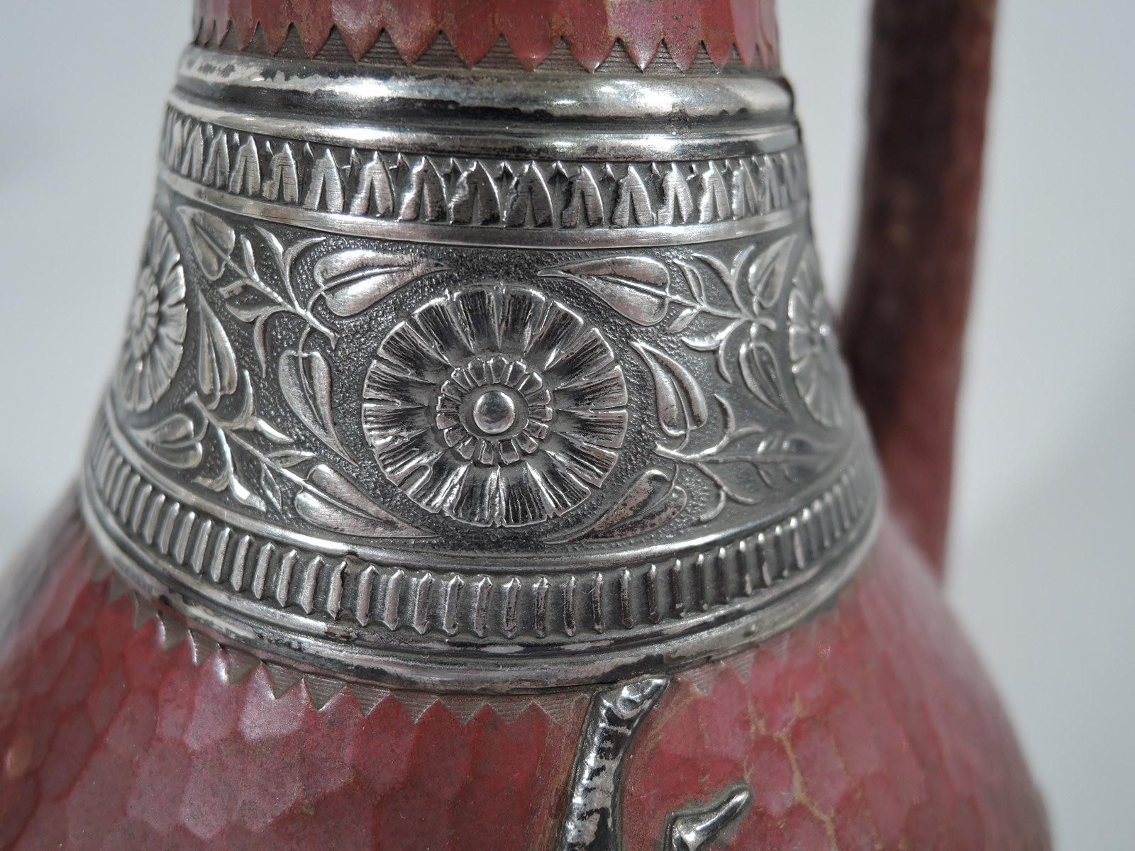 Late 19th Century Gorham Mixed Metal Copper and Silver Japonesque Turkish Coffeepot
