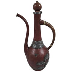 Gorham Mixed Metal Copper and Silver Japonesque Turkish Coffeepot