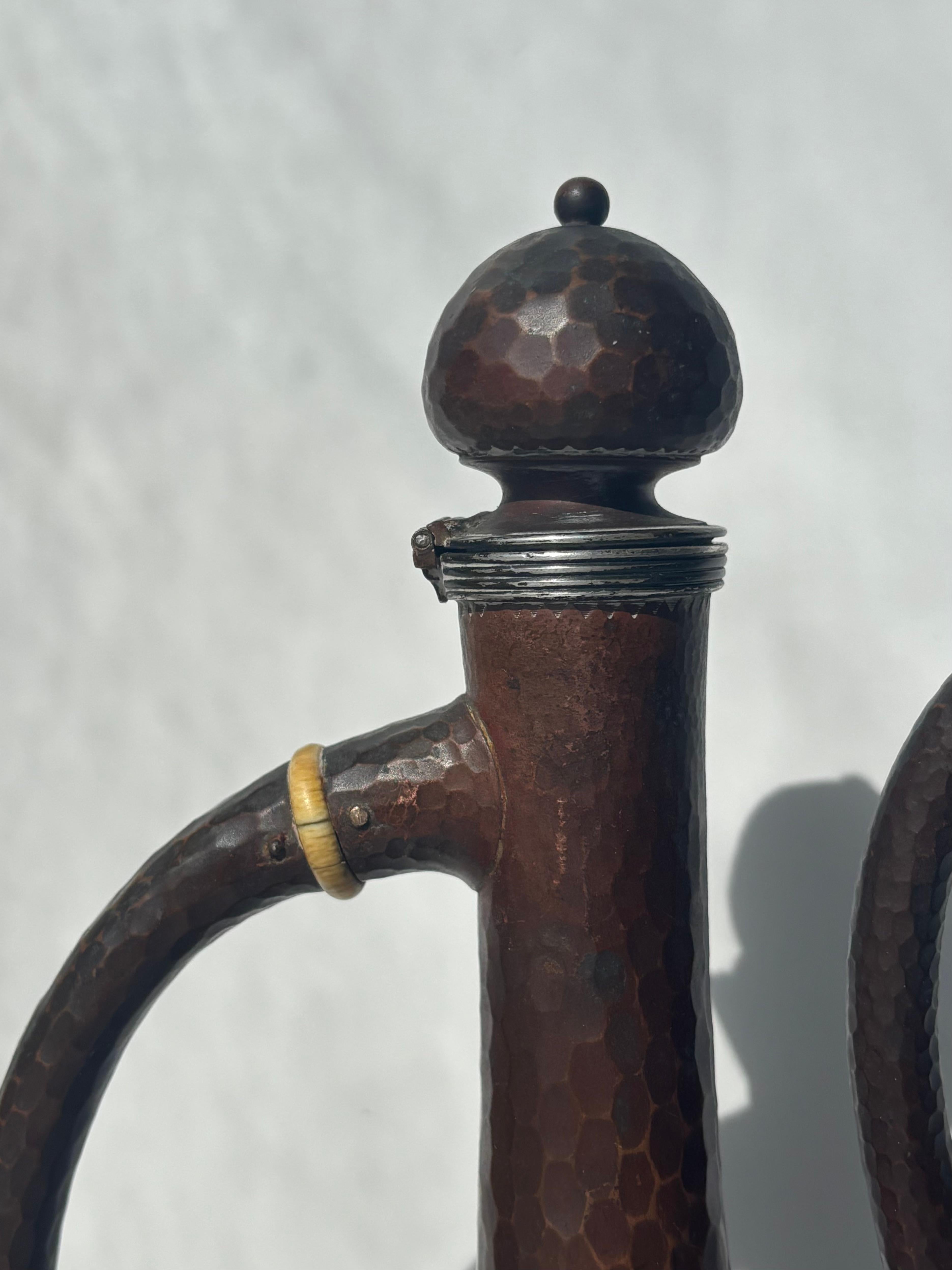 Gorham Mezcla de metales cobre esterlina  cafetera de plata estilo turco japonés en venta 2