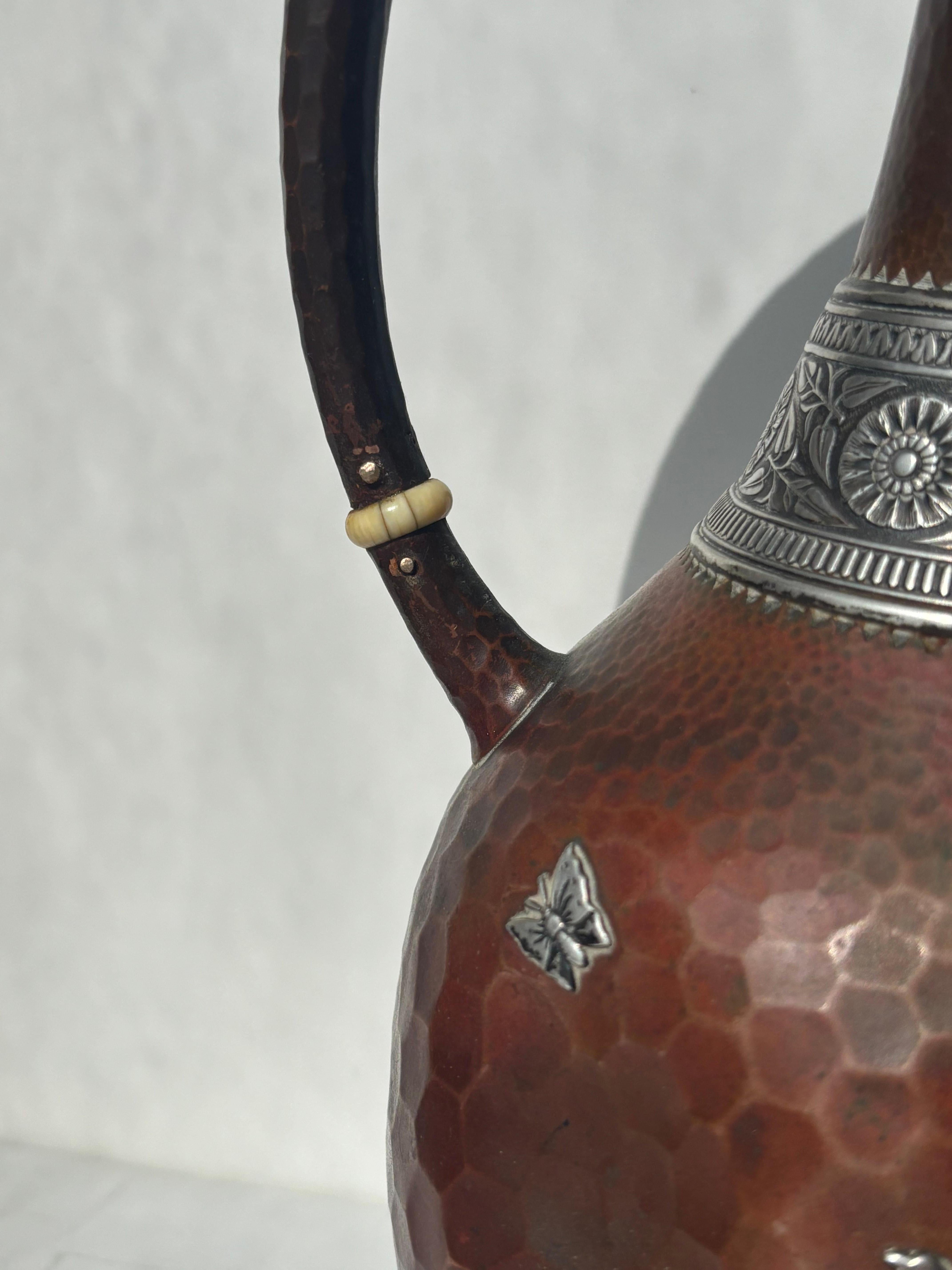 Gorham Mezcla de metales cobre esterlina  cafetera de plata estilo turco japonés en Bueno estado para la venta en Los Angeles, CA
