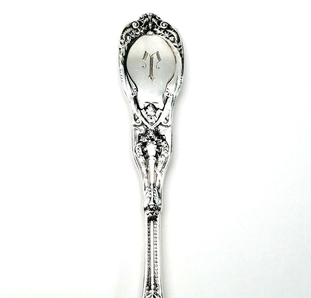 Gorham Mythologique Sterling Silver Round Bowl Soup/Gumbo Spoon Monogram 1