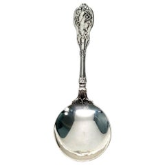 Gorham Mythologique Sterling Silver Round Bowl Soup/Gumbo Spoon Monogram