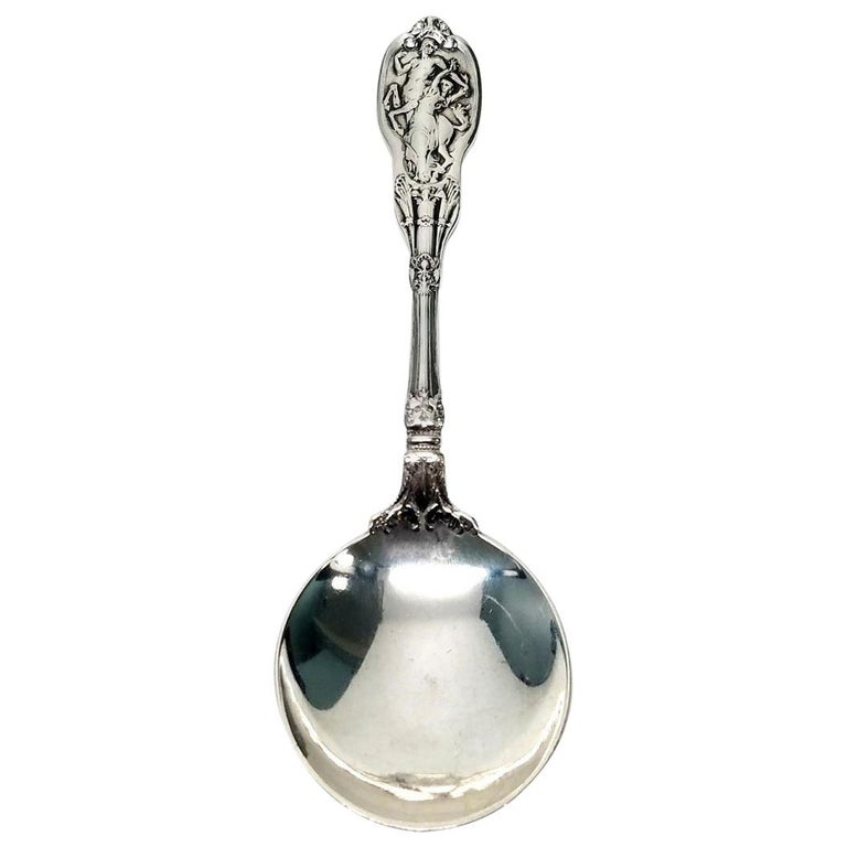 Gorham Mythologique Sterling Silver Round Bowl Soup/Gumbo Spoon