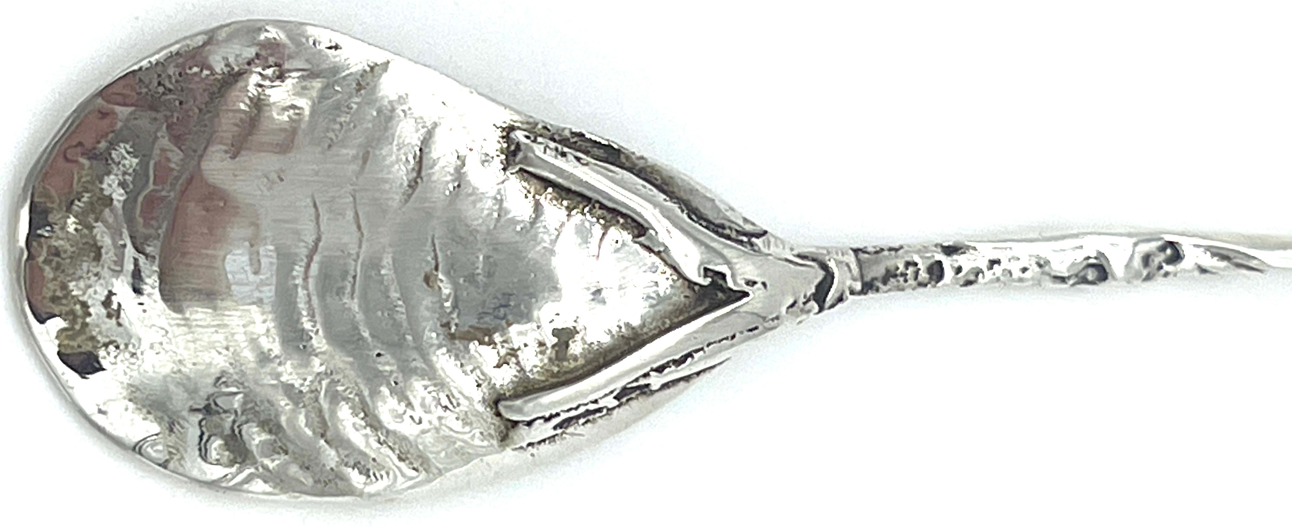 Plat en coquillage lavé à l'or et cuillère à crabe figurative Narragansett de Gorham en vente 2