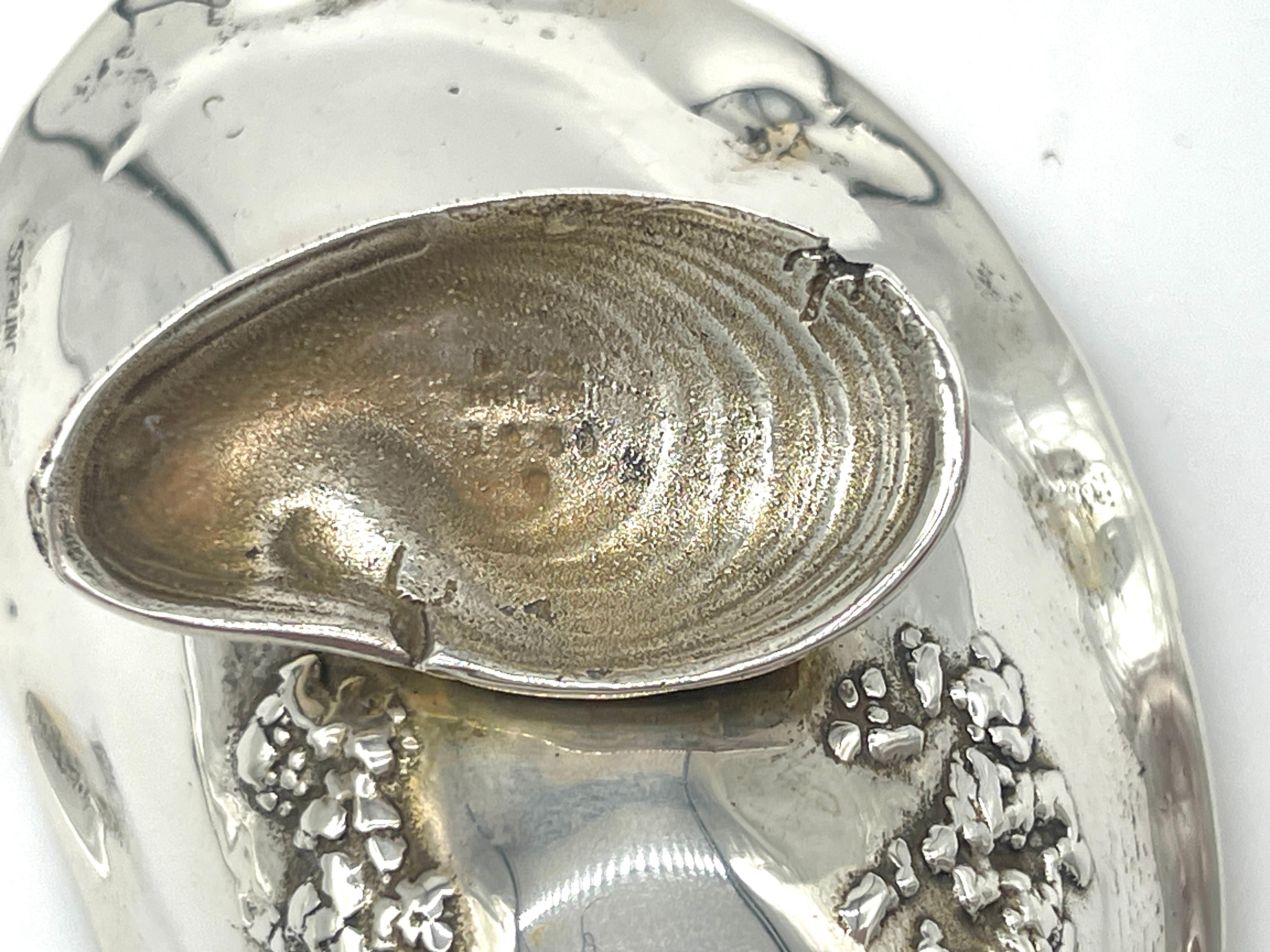 Gorham 'Narragansett' Gold Washed Sterling Shell Dish & Figural Crab Spoon  For Sale 5