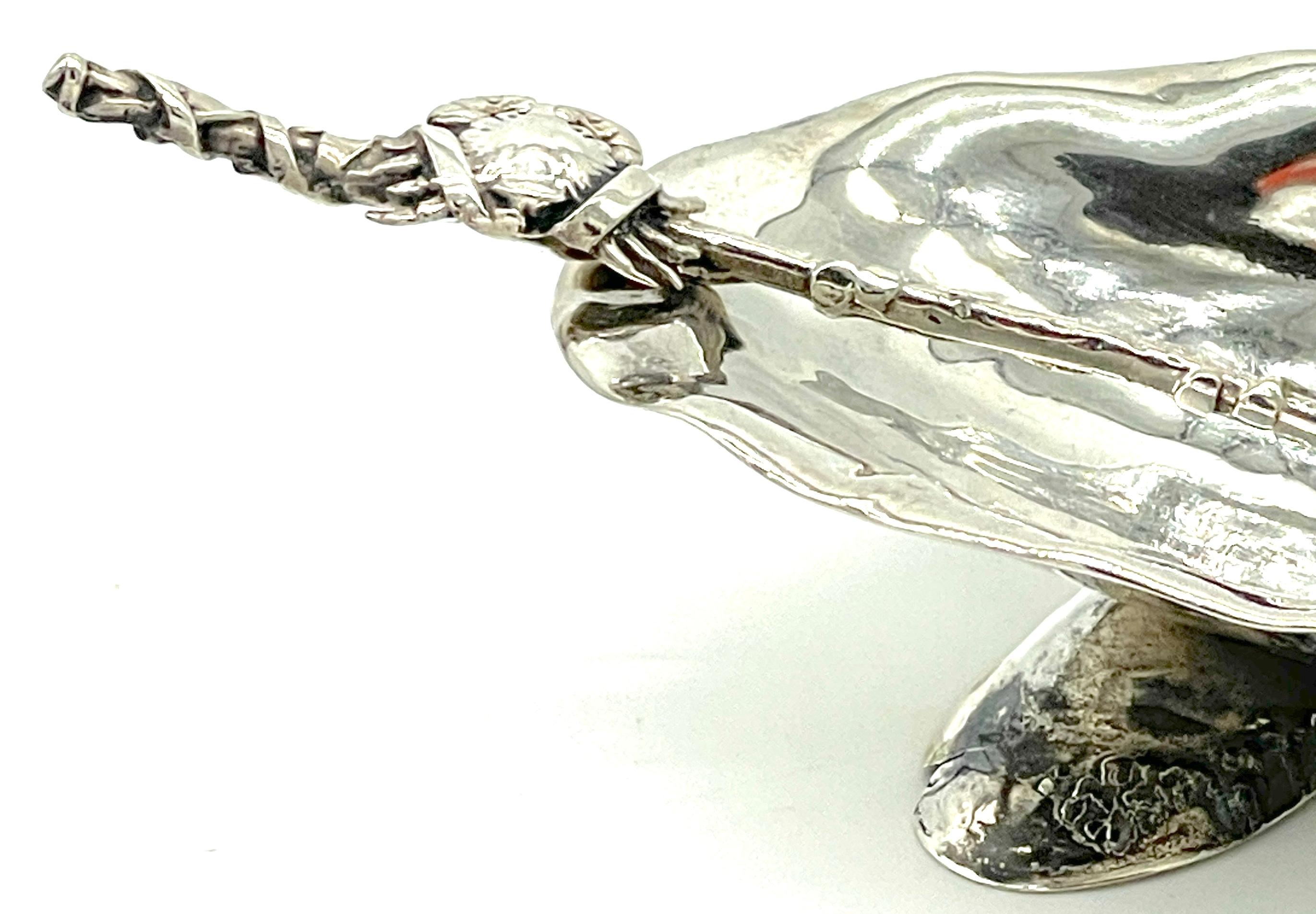 Sterling Silver Gorham 'Narragansett' Sterling- Silver Shell Dish & Figural Crab Spoon For Sale